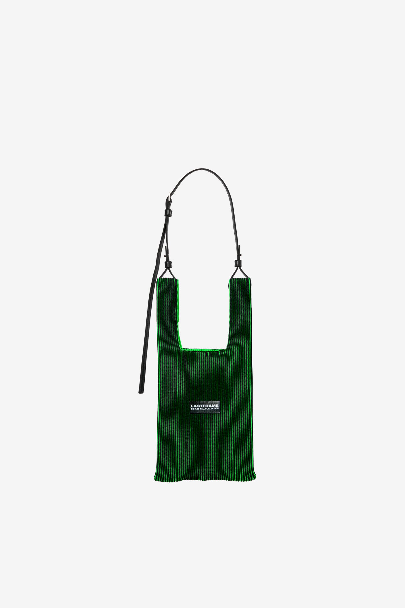 KASANE MARKET BAG SMALL / BLACK × NEON GREEN