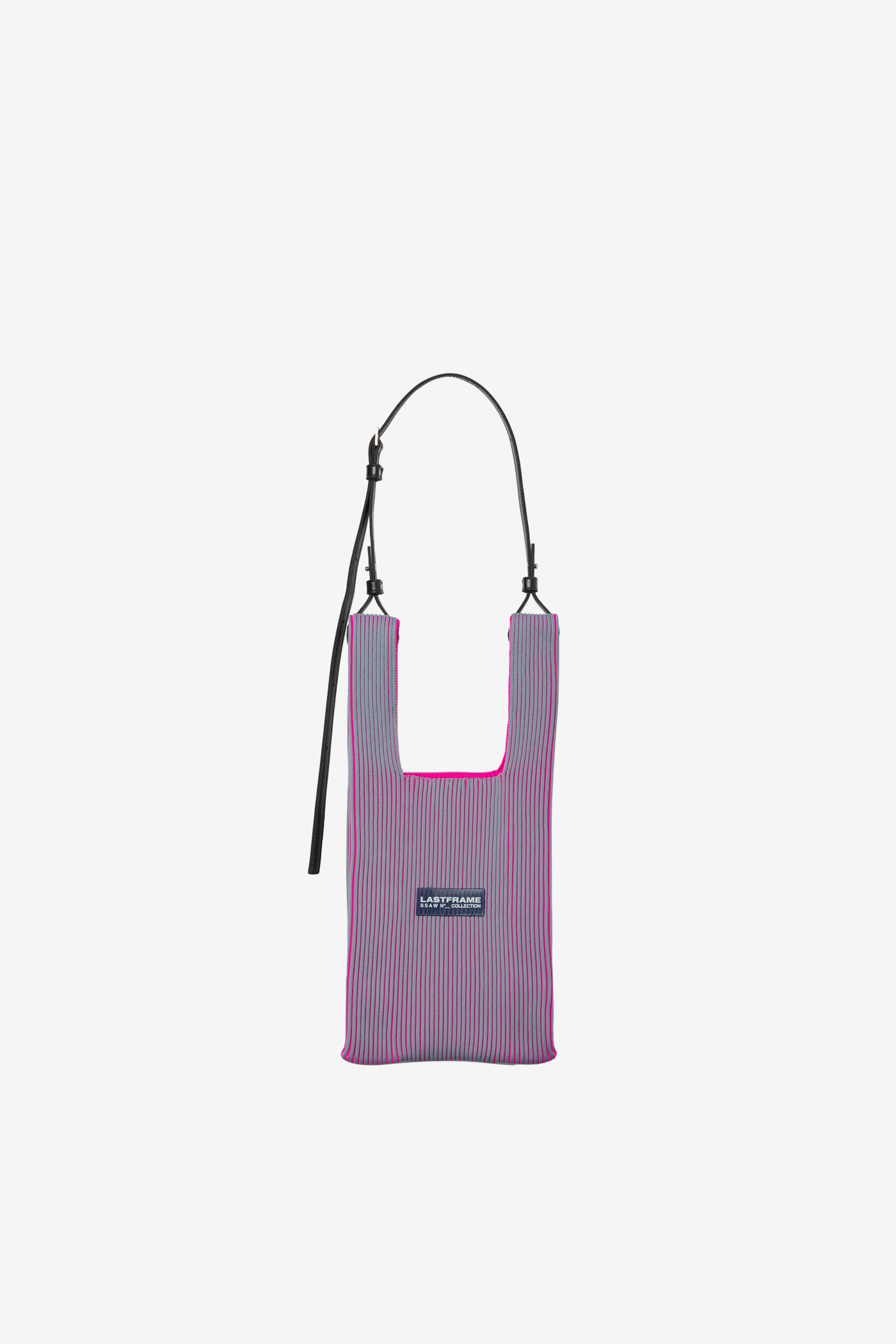 KASANE MARKET BAG SMALL / GRAY × NEON PINK