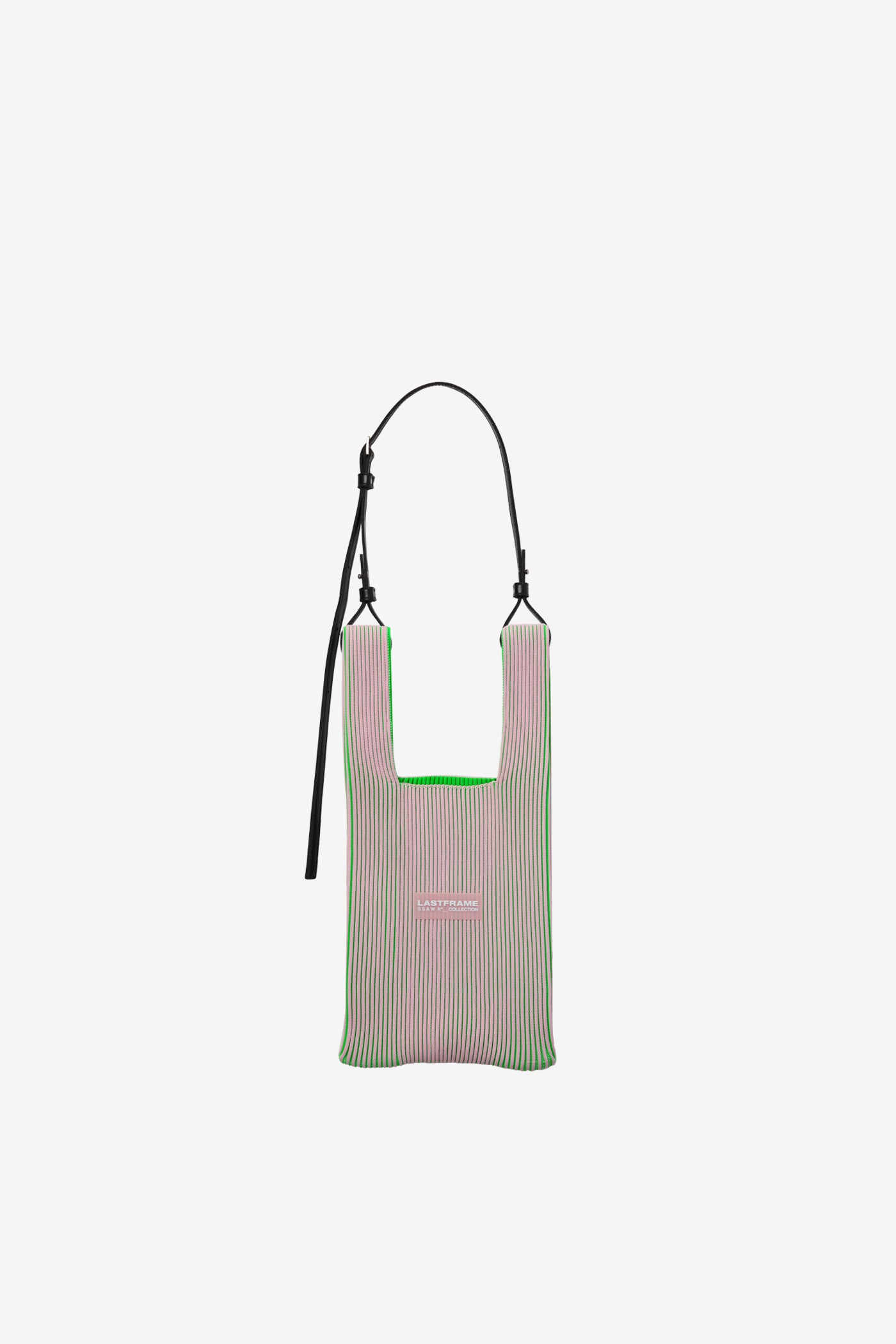 KASANE MARKET BAG SMALL / LIGHT PINK × NEON GREEN