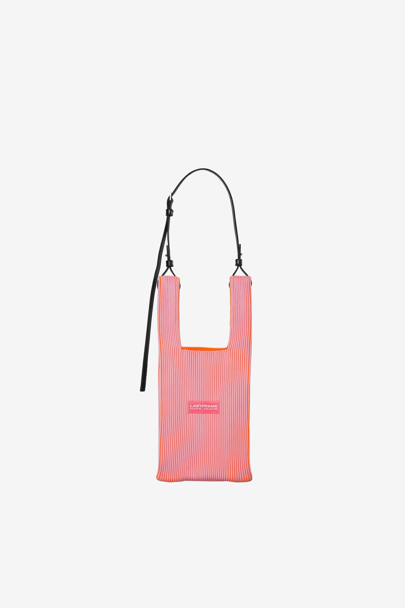 KASANE MARKET BAG SMALL / LIGHT PINK × NEON ORANGE