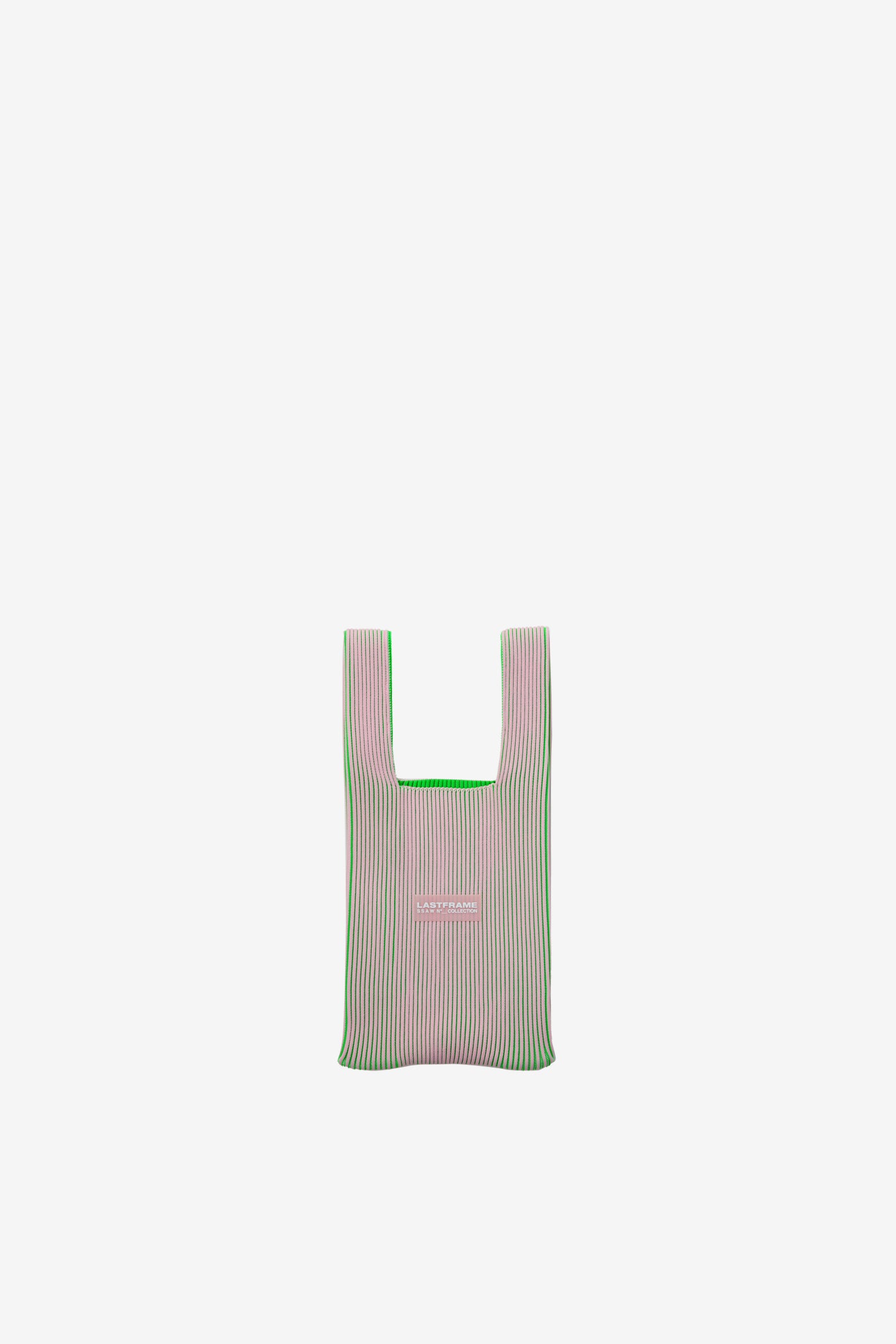 KASANE MARKET BAG SMALL / LIGHT PINK × NEON GREEN