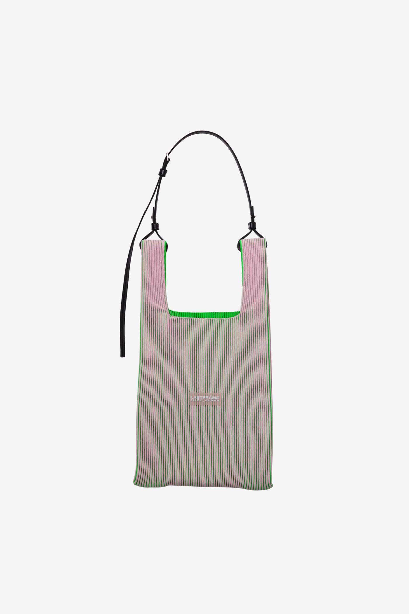 KASANE MARKET BAG MEDIUM / LIGHT PINK × NEON GREEN
