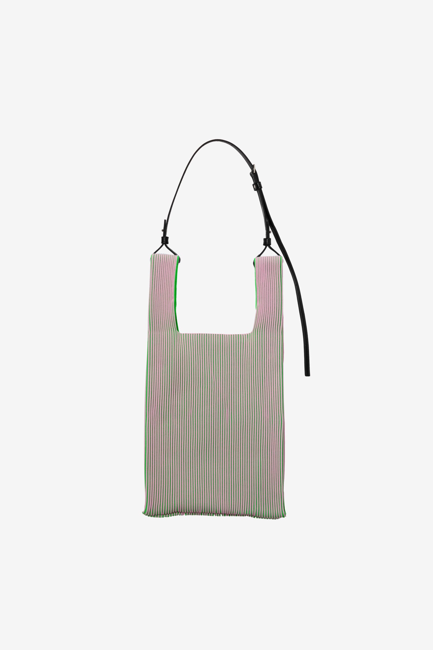 KASANE MARKET BAG MEDIUM / LIGHT PINK × NEON GREEN