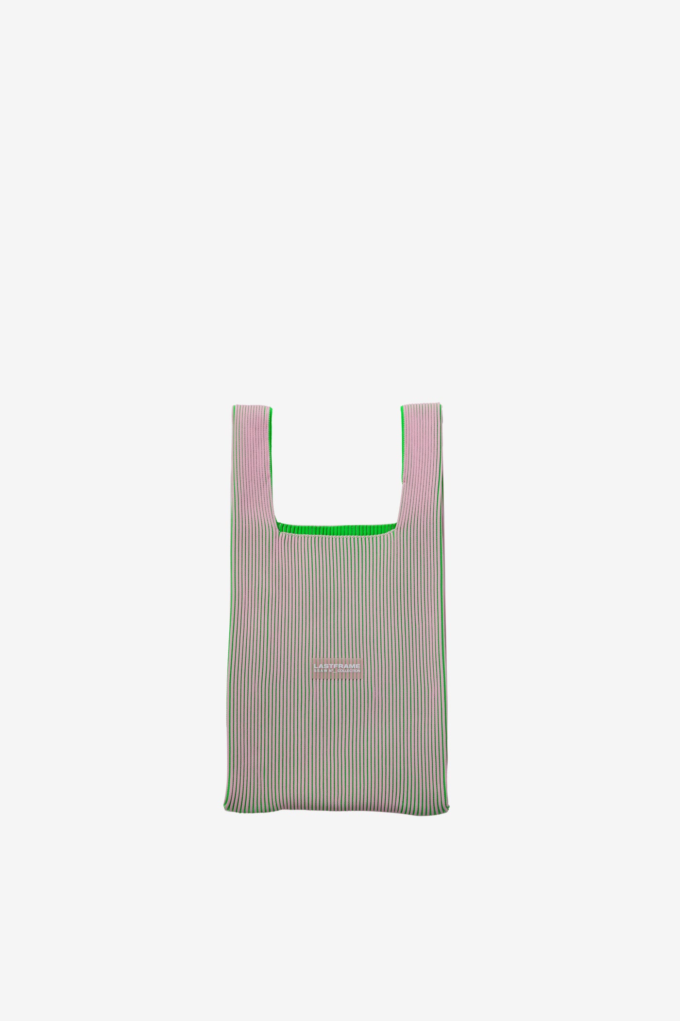 KASANE MARKET BAG MEDIUM / LIGHT PINK × NEON GREEN