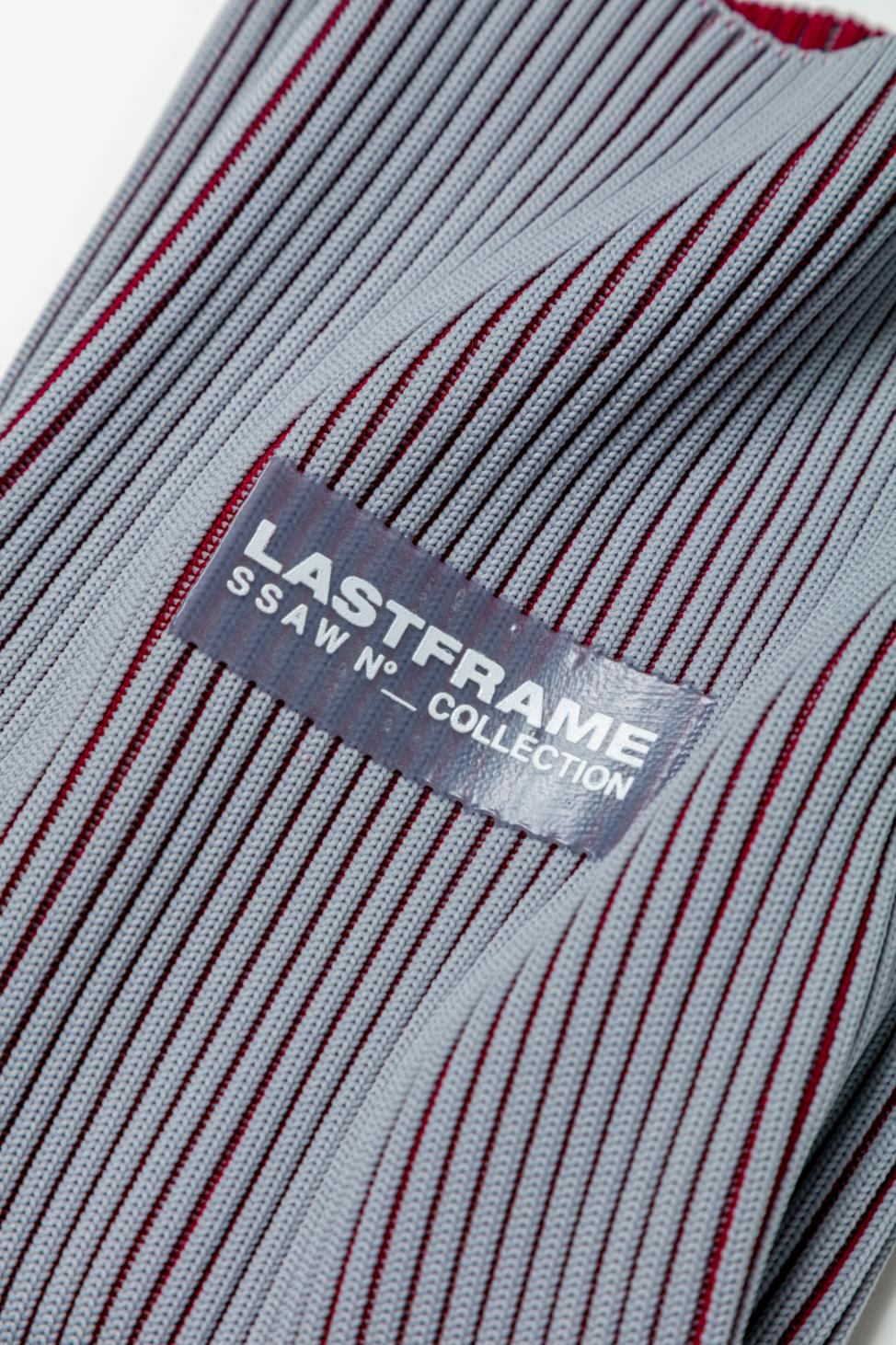 KASANE MARKET BAG MINI (STRAP) / GRAY × BURGUNDY