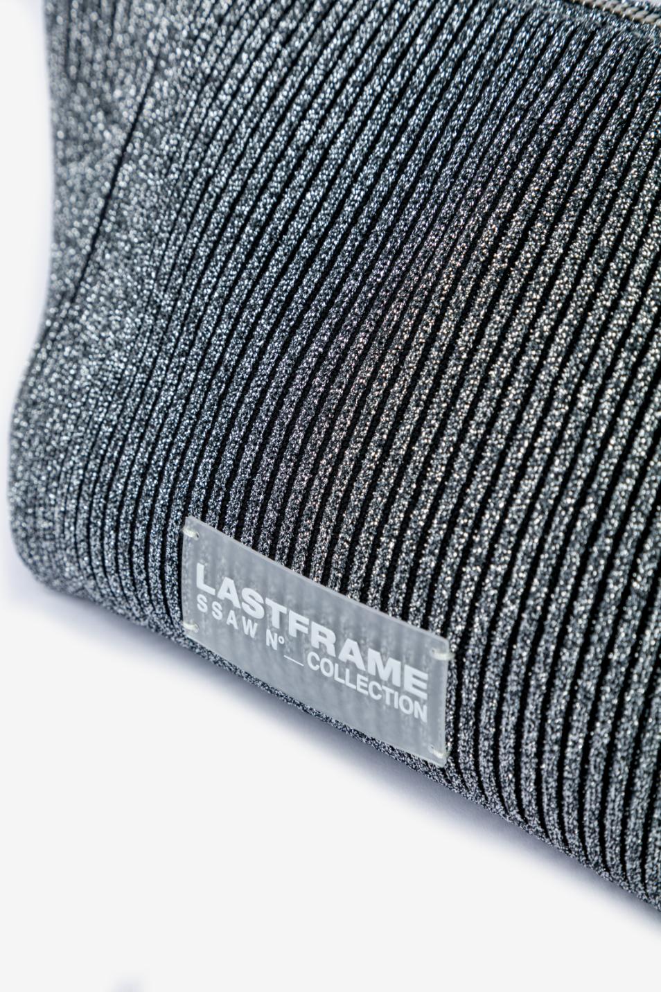 KYOTO METALLIC HANAKAGO BAG / DARK SILVER × BLACK