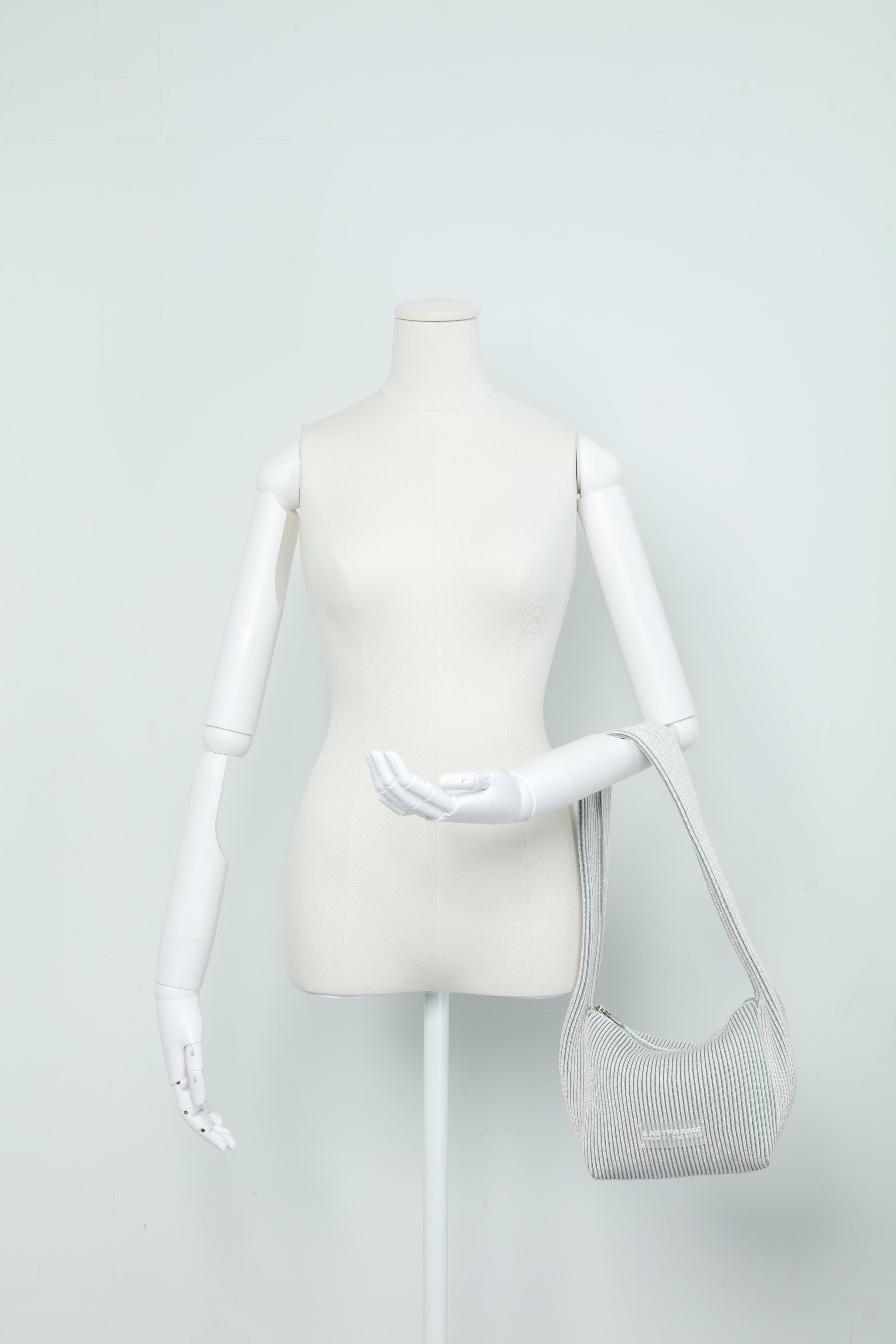 KYOTO METALLIC HANAKAGO BAG / HOLOGRAM × GRAY