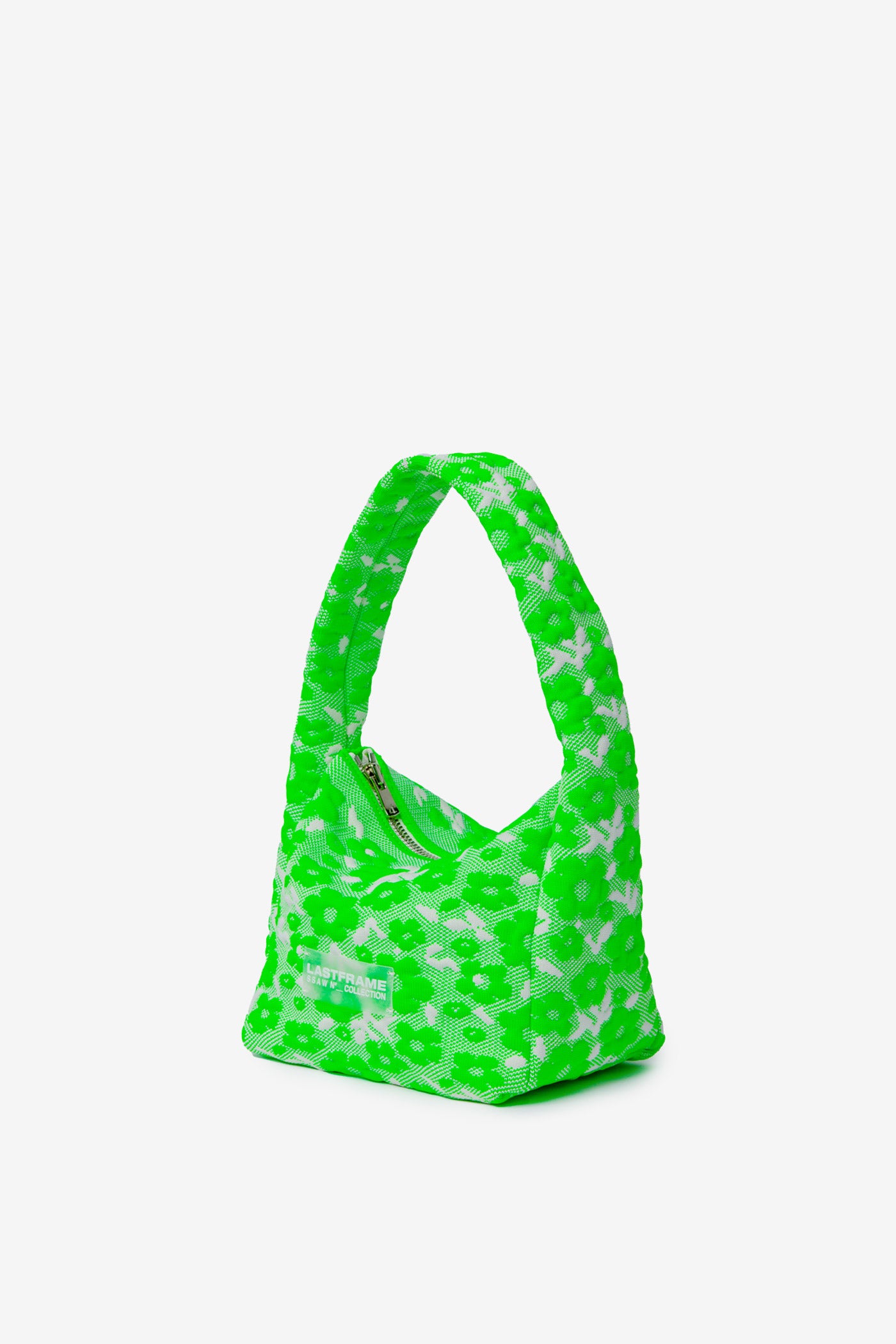 KOMON HANAKAGO BAG / NEON GREEN × IVORY