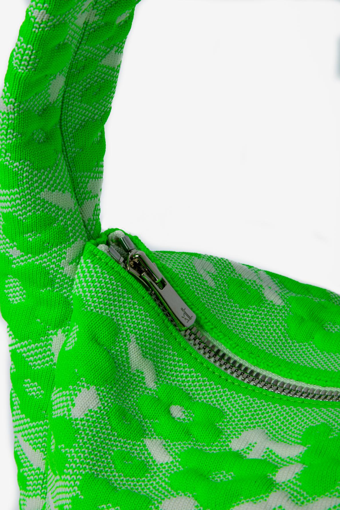 KOMON HANAKAGO BAG / NEON GREEN × IVORY