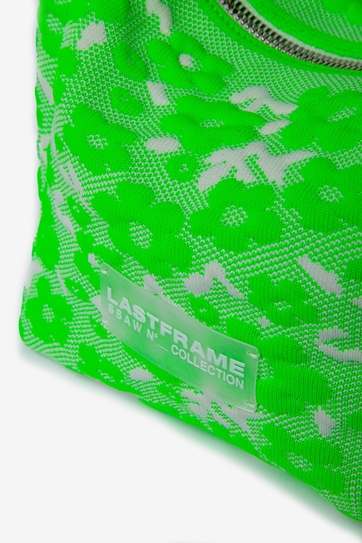 KOMON HANAKAGO BAG / NEON GREEN × IVORY