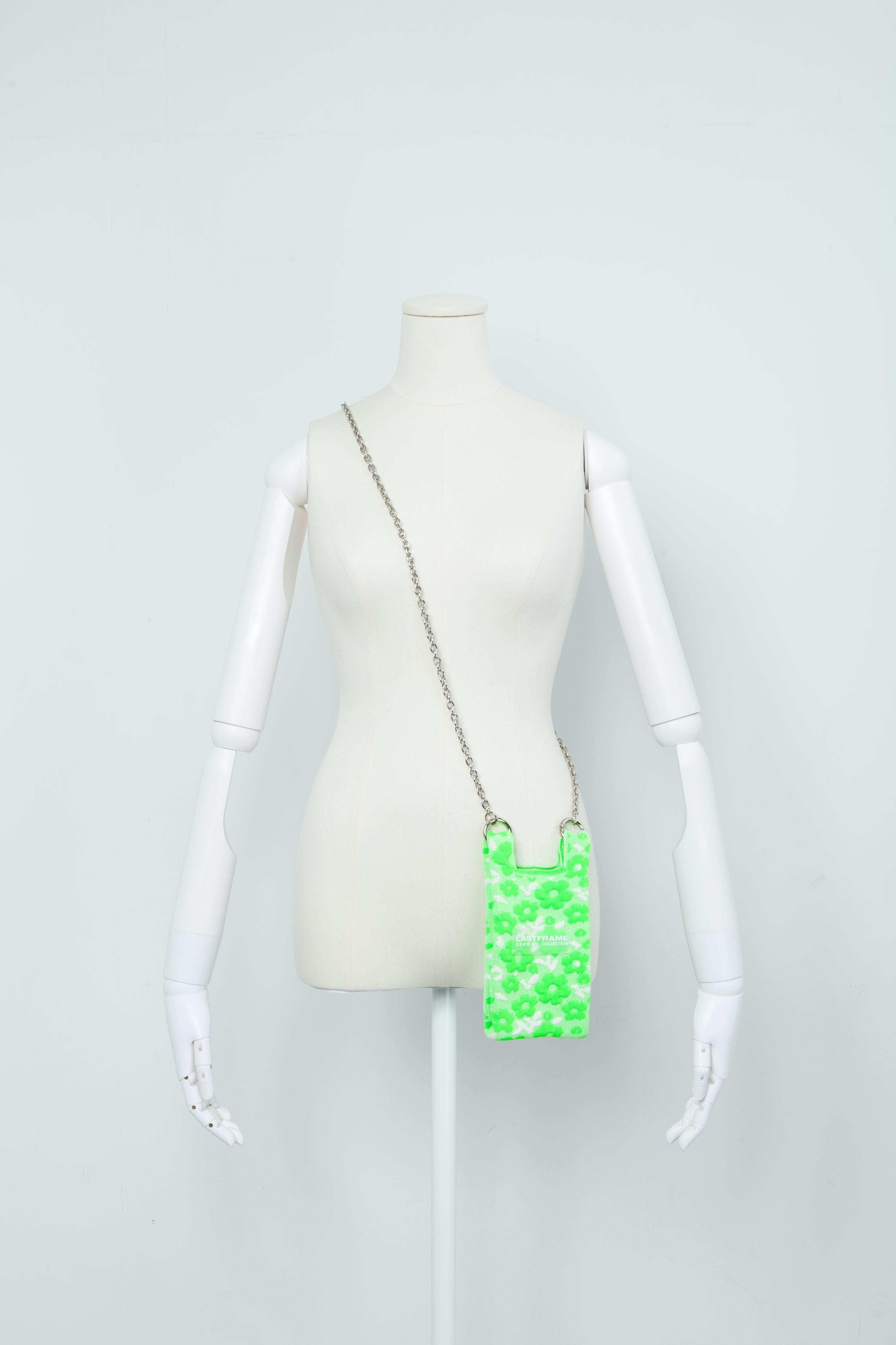 KOMON MARKET BAG MICRO / NEON GREEN × IVORY