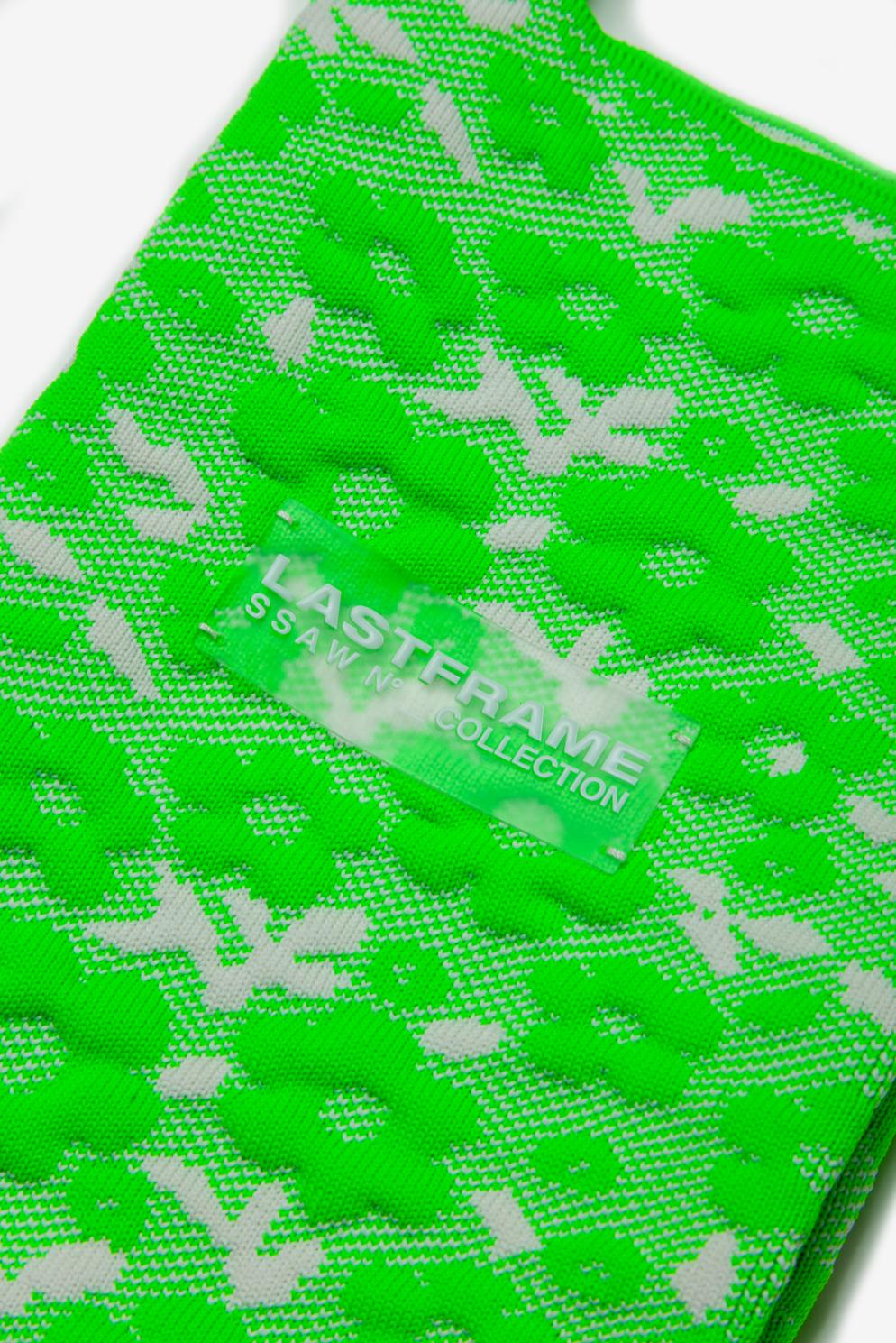 KOMON MARKET BAG MINI / NEON GREEN × IVORY