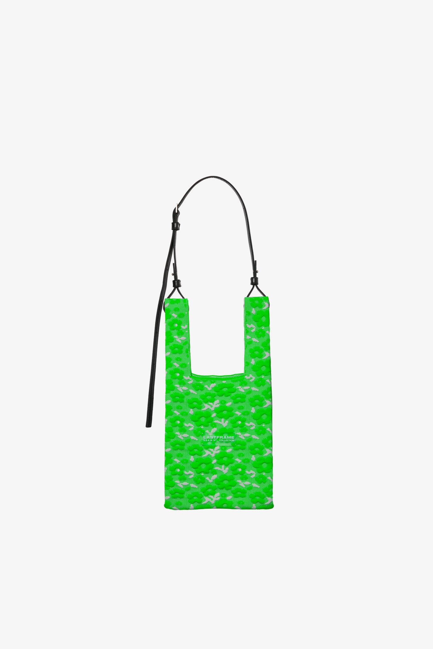ハンドメイドうめ ICHIMATSU MARKET BAG SMALL / NEON PINK × GREEN – LASTFRAME