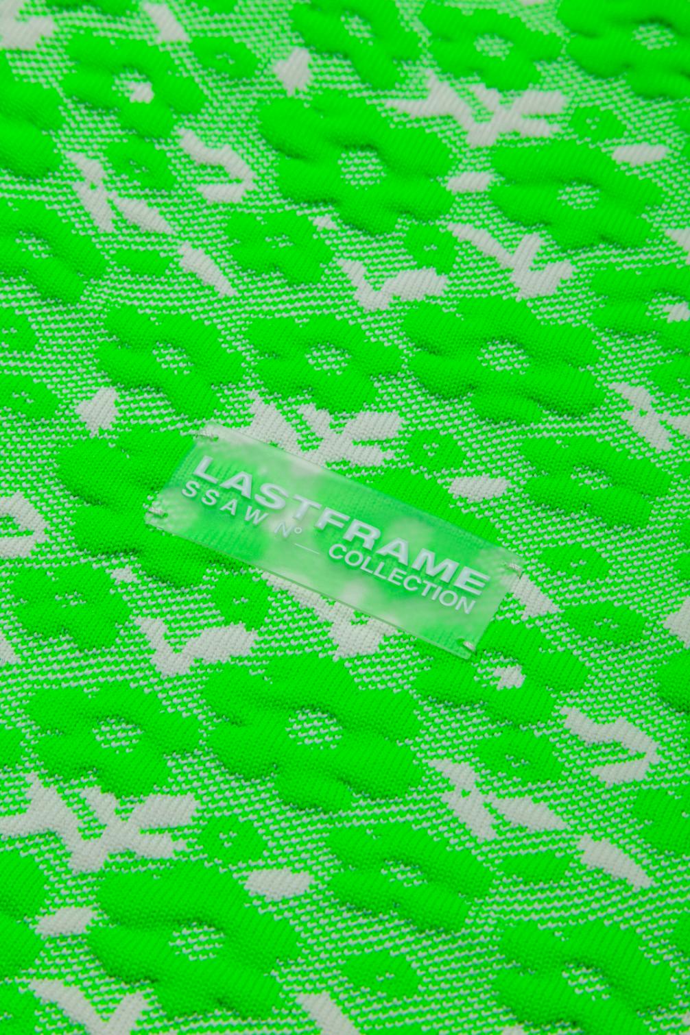 KOMON  MARKET BAG SMALL / NEON GREEN × IVORY