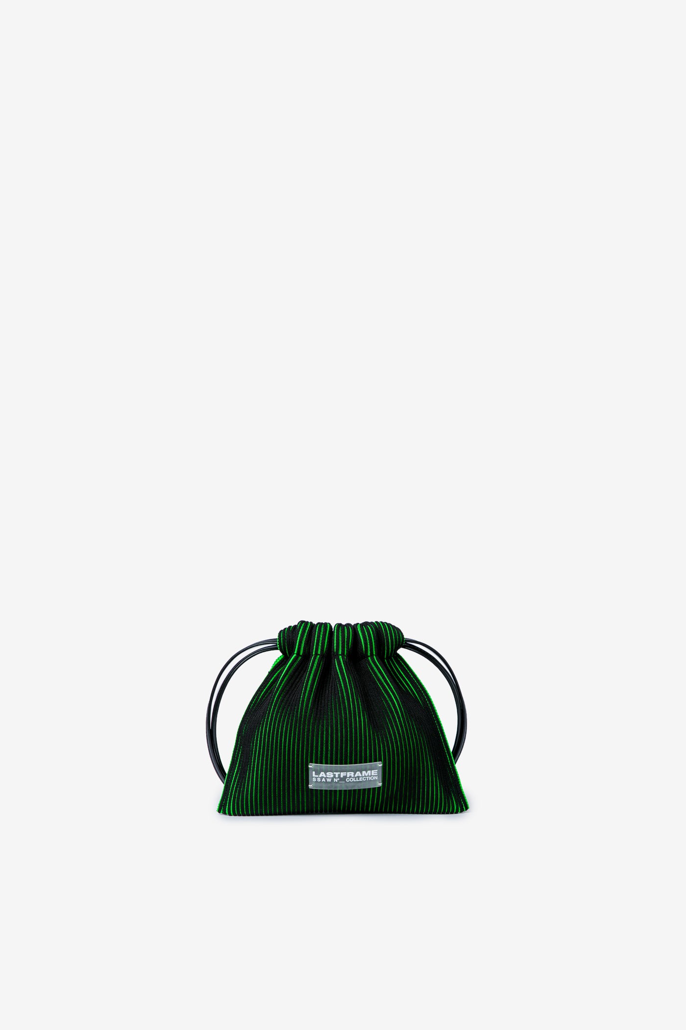 KASANE SACK BAG MINI / BLACK × NEON GREEN – LASTFRAME