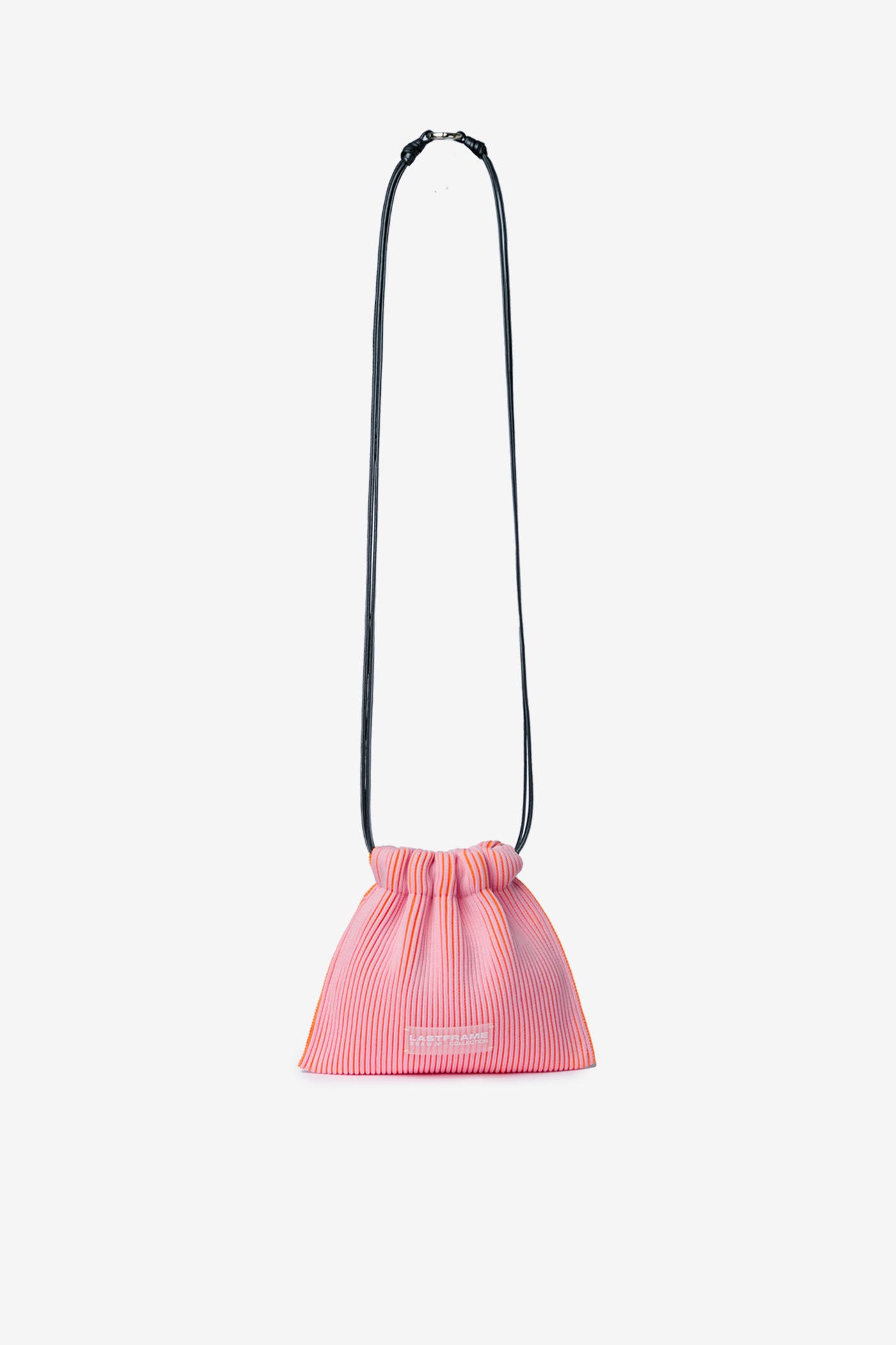 KASANE SACK BAG MINI / LIGHT PINK × NEON ORANGE