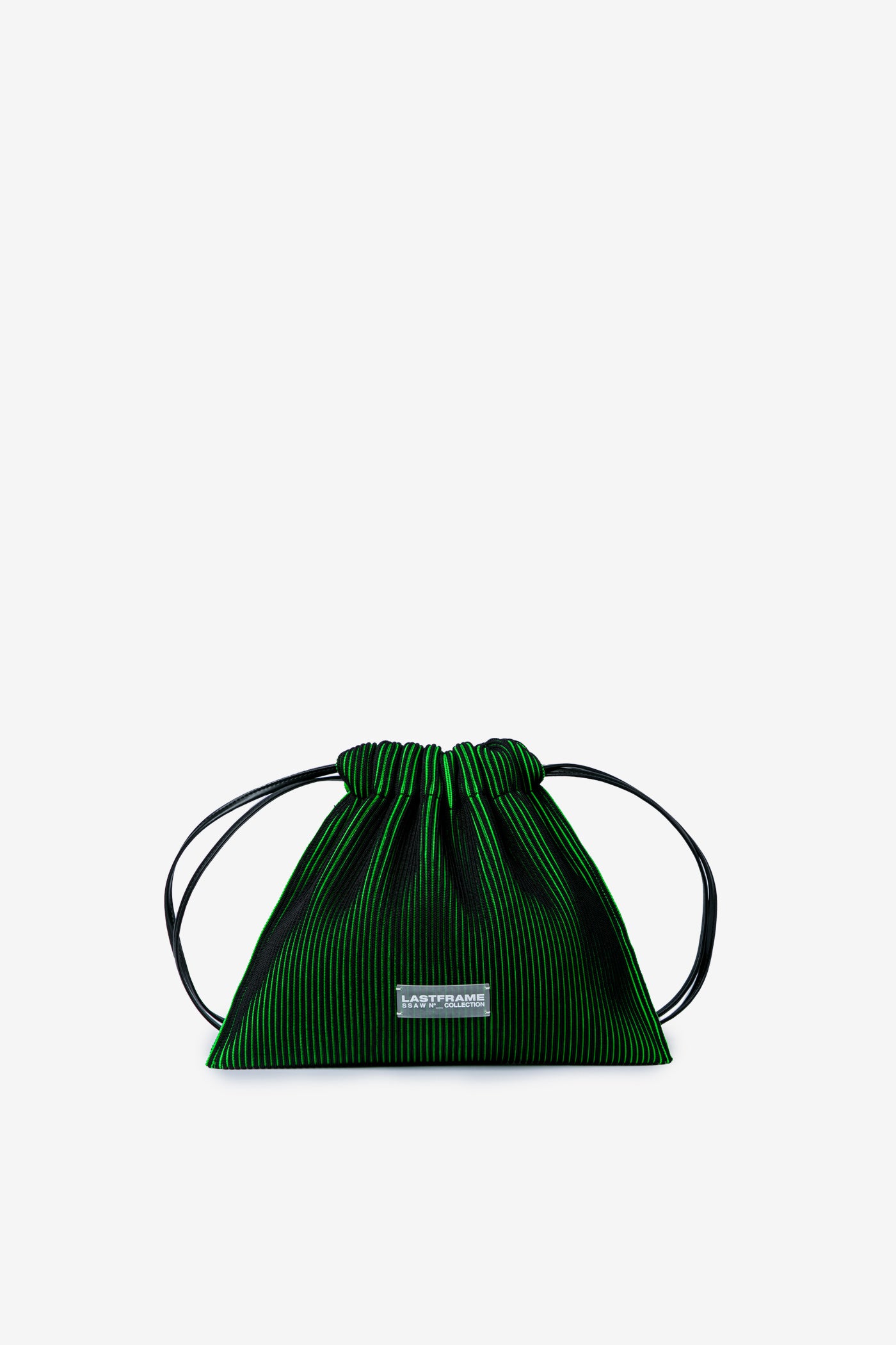 KASANE SACK BAG / BLACK × NEON GREEN