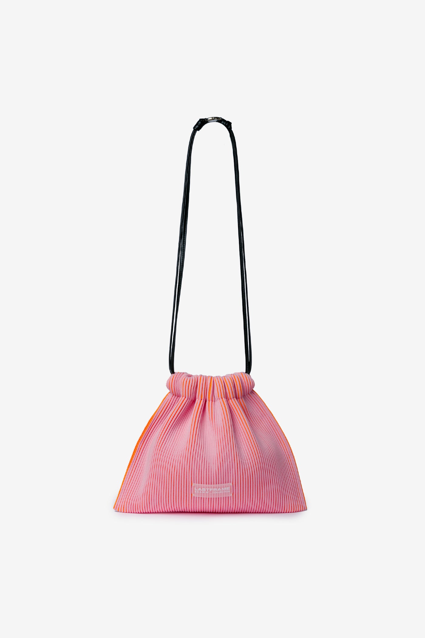 KASANE SACK BAG / LIGHT PINK × NEON ORANGE