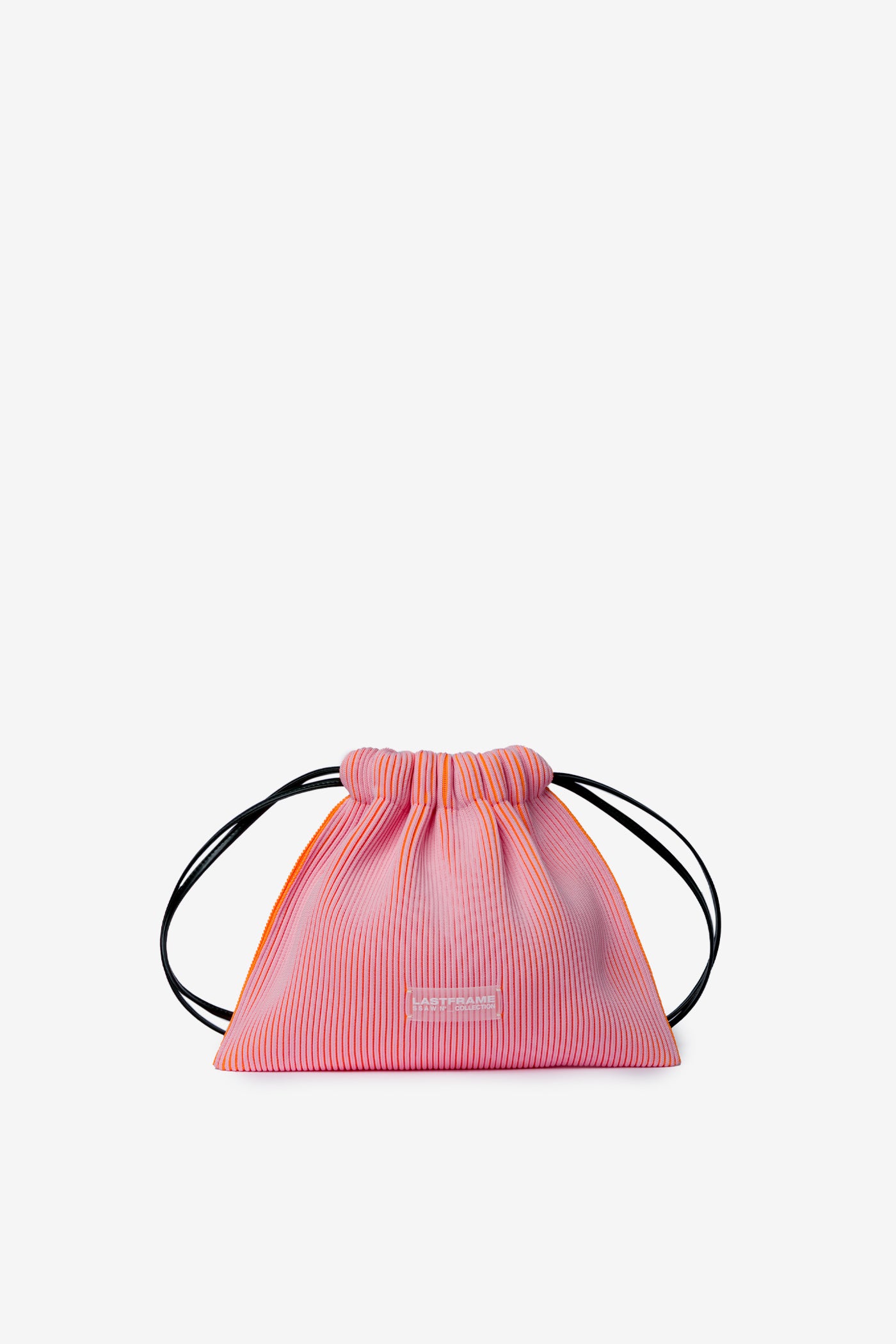 KASANE SACK BAG / LIGHT PINK × NEON ORANGE