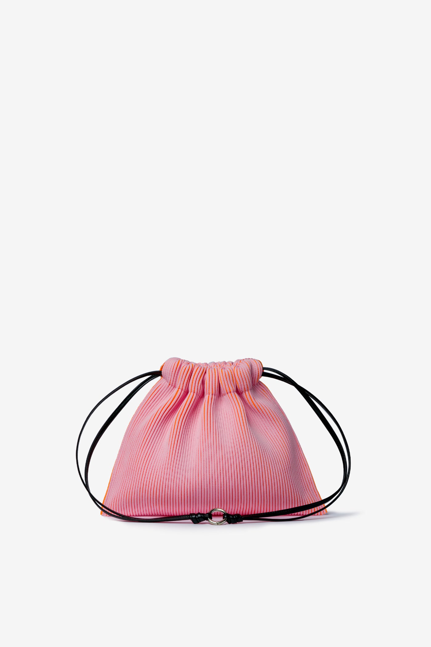 KASANE SACK BAG / LIGHT PINK × NEON ORANGE