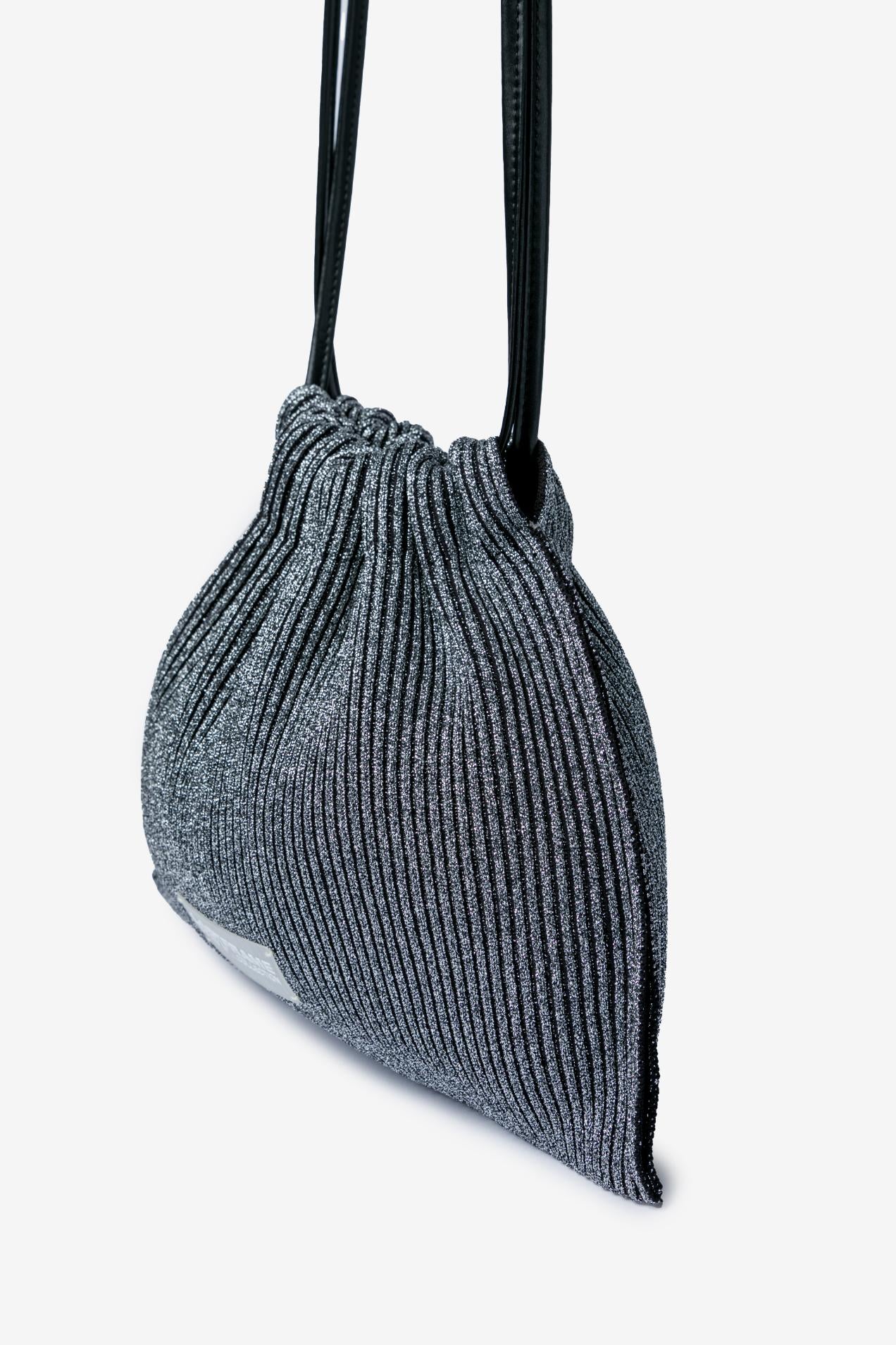 KYOTO METALLIC SACK BAG / DARK SILVER × BLACK – LASTFRAME
