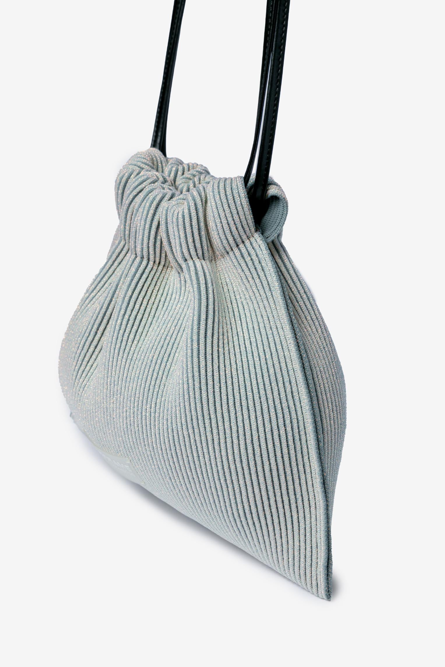 KYOTO METALLIC SACK BAG / HOLOGRAM × GRAY