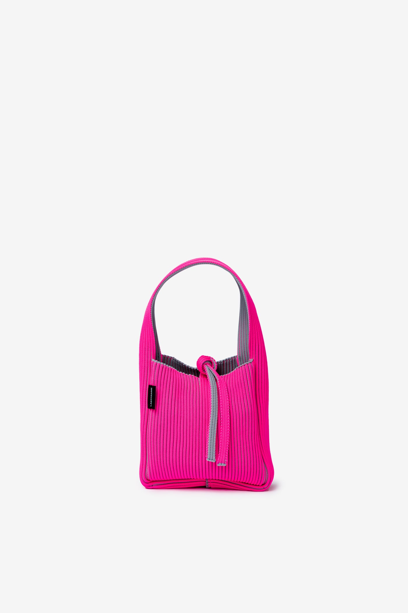 KASANE REVERSIBLE TASUKI TOTE MINI / GRAY × NEON PINK