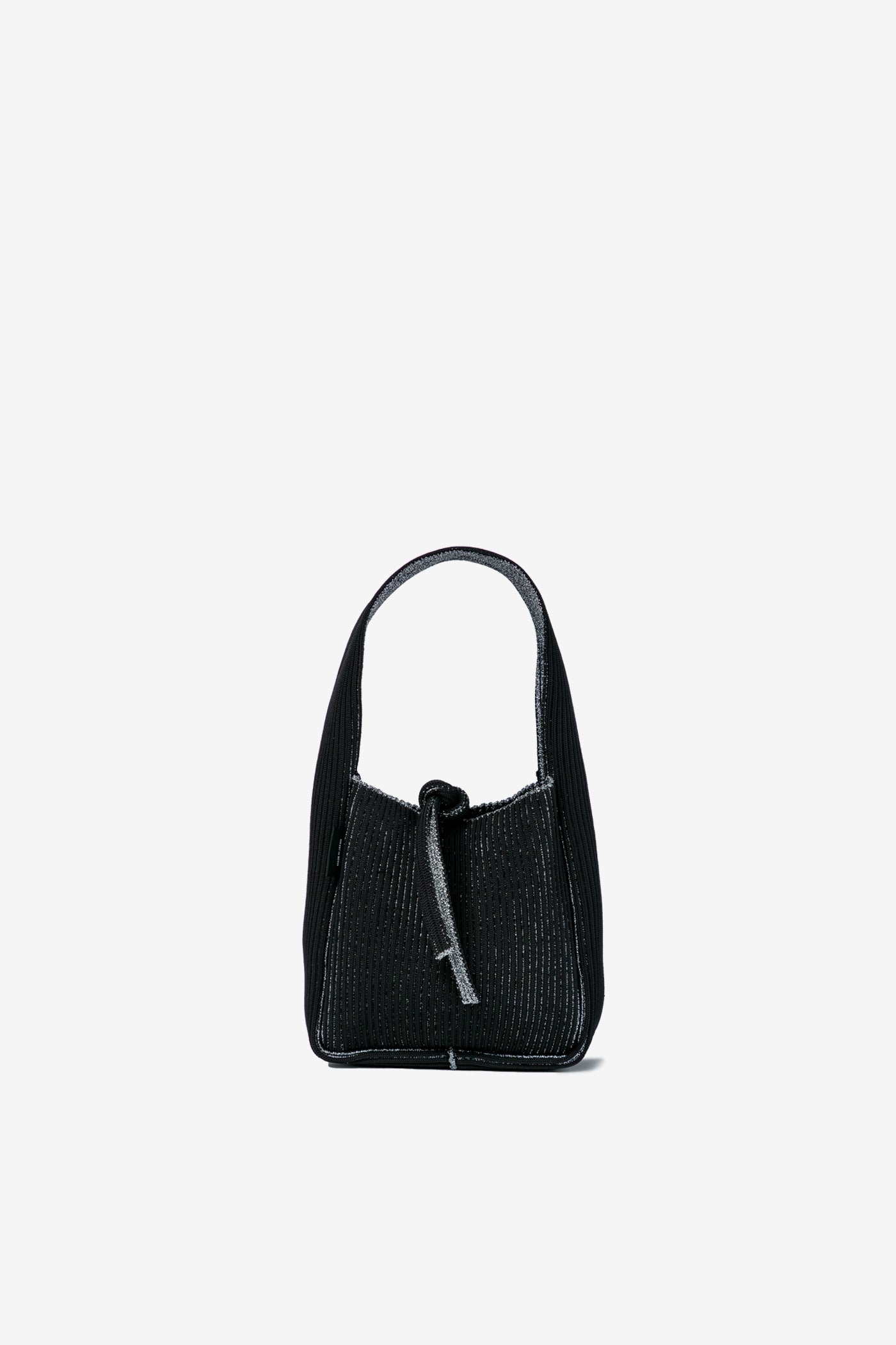 KYOTO METALLIC REVERSIBLE TASUKI TOTE MINI / DARK SILVER × BLACK