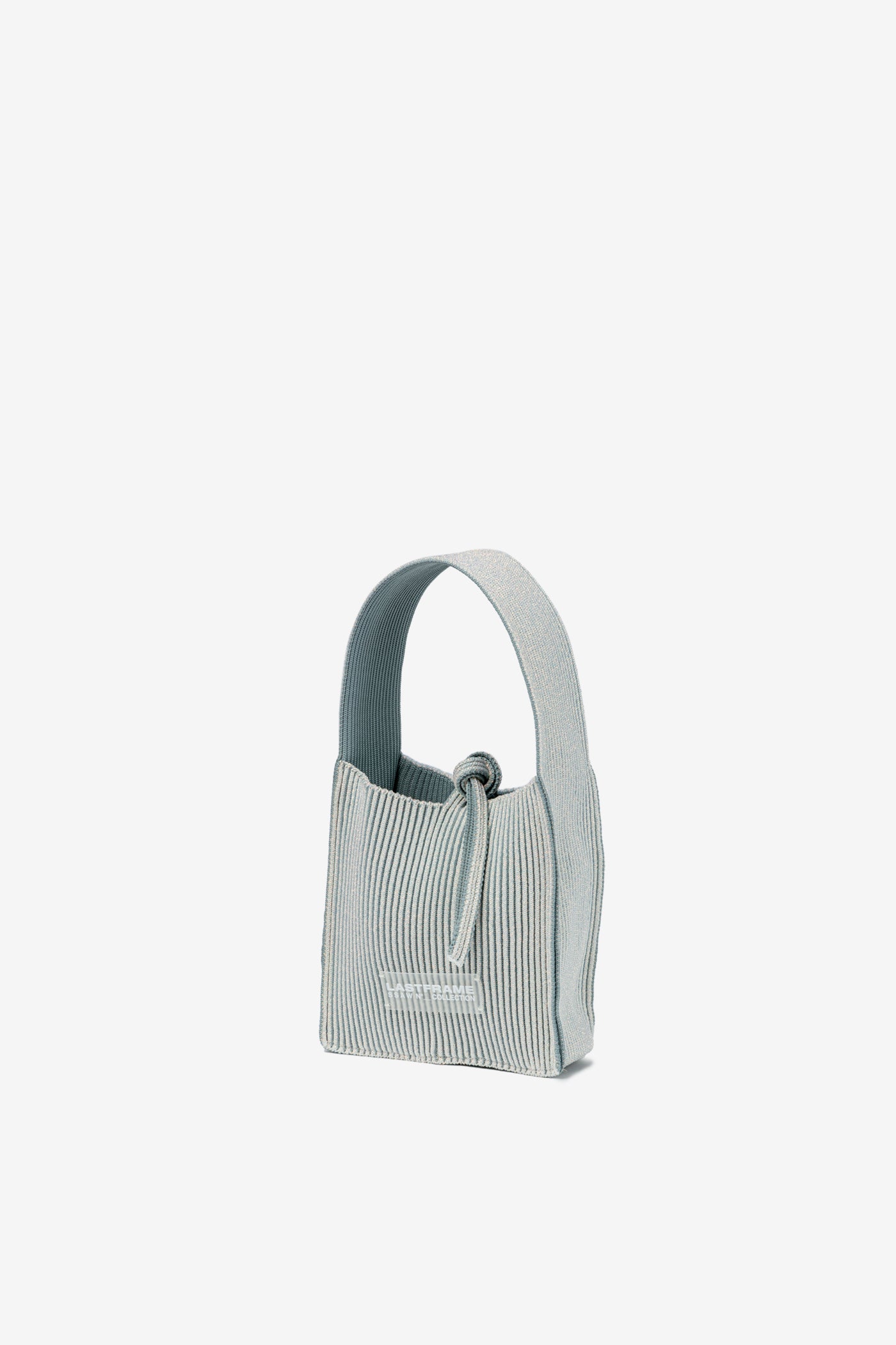 KYOTO METALLIC REVERSIBLE TASUKI TOTE MINI / HOLOGRAM × GRAY