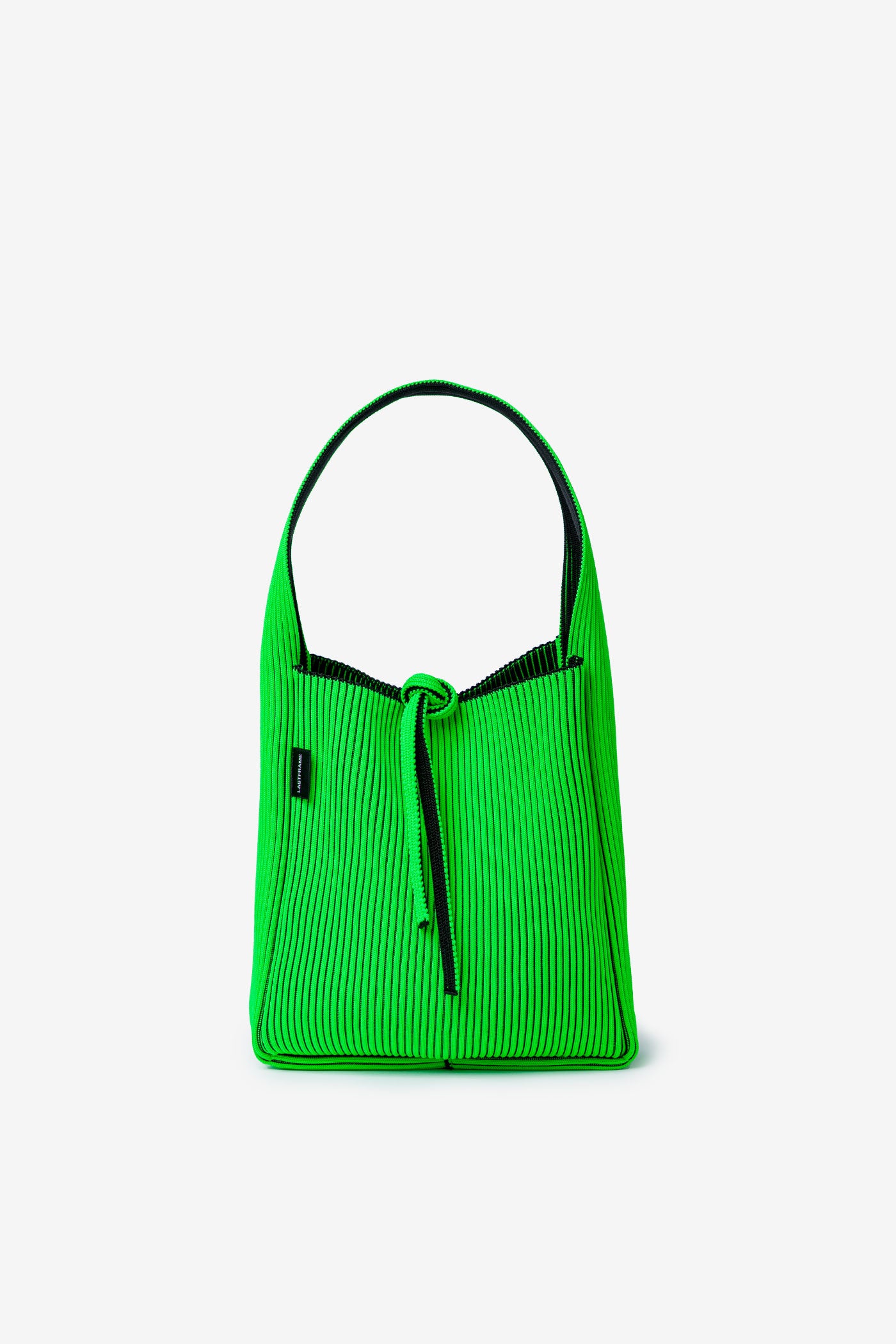 KASANE REVERSIBLE TASUKI TOTE SMALL / BLACK × NEON GREEN