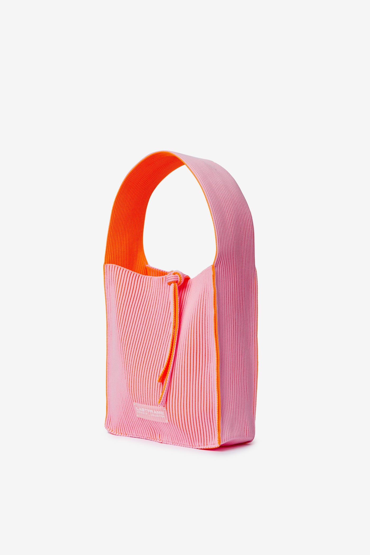 KASANE REVERSIBLE TASUKI TOTE SMALL / LIGHT PINK × NEON ORANGE