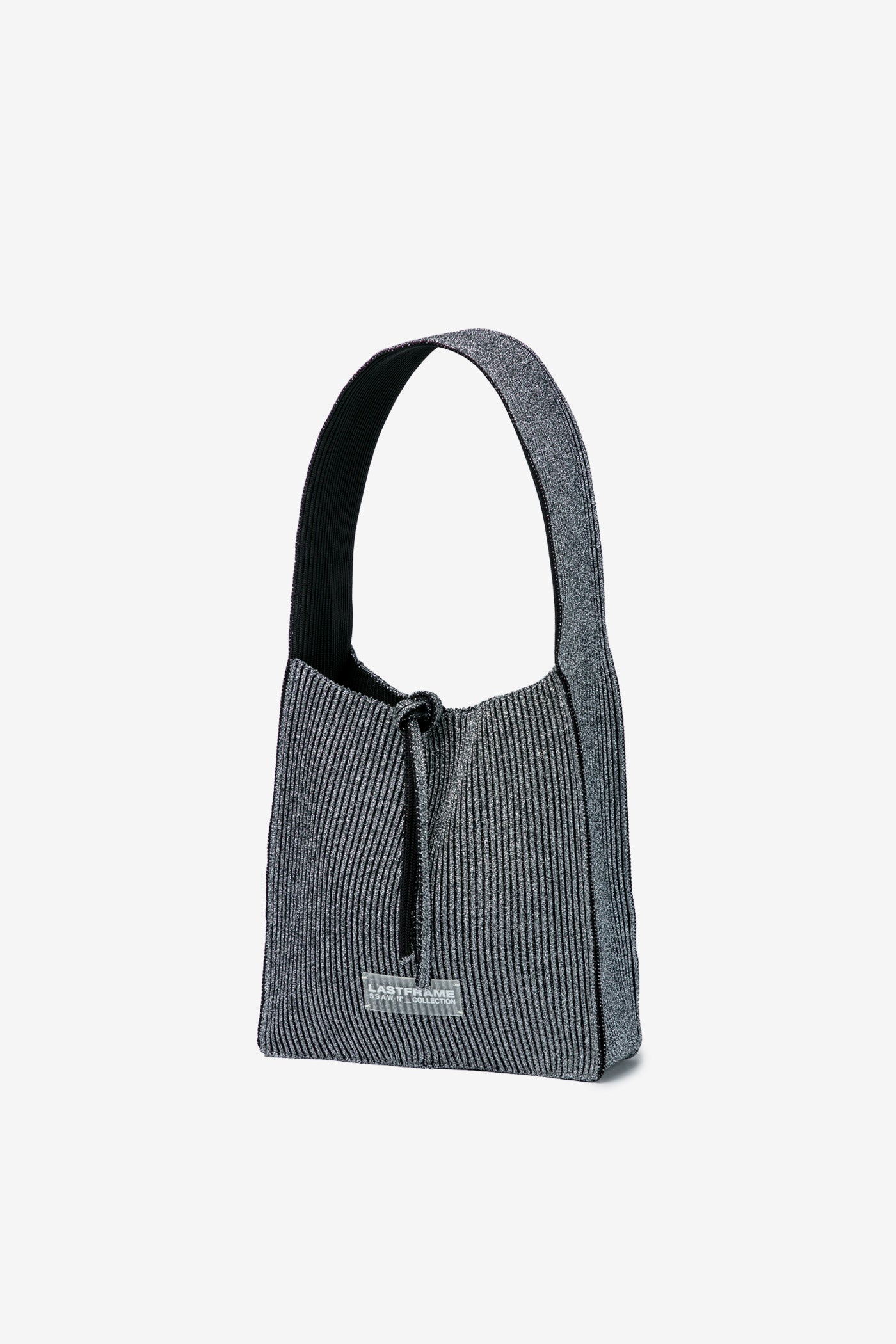 KYOTO METALLIC REVERSIBLE TASUKI TOTE SMALL / DARK SILVER × BLACK