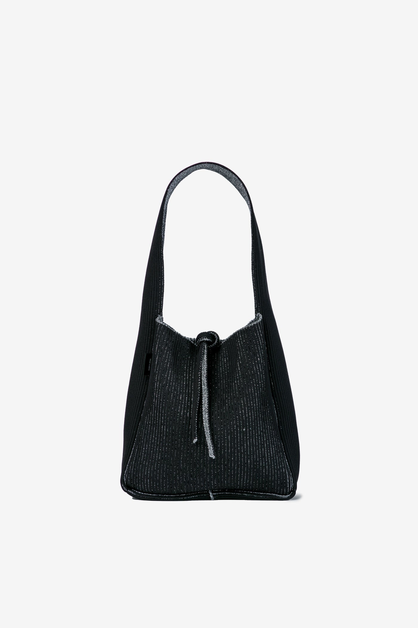 KYOTO METALLIC REVERSIBLE TASUKI TOTE SMALL / DARK SILVER × BLACK