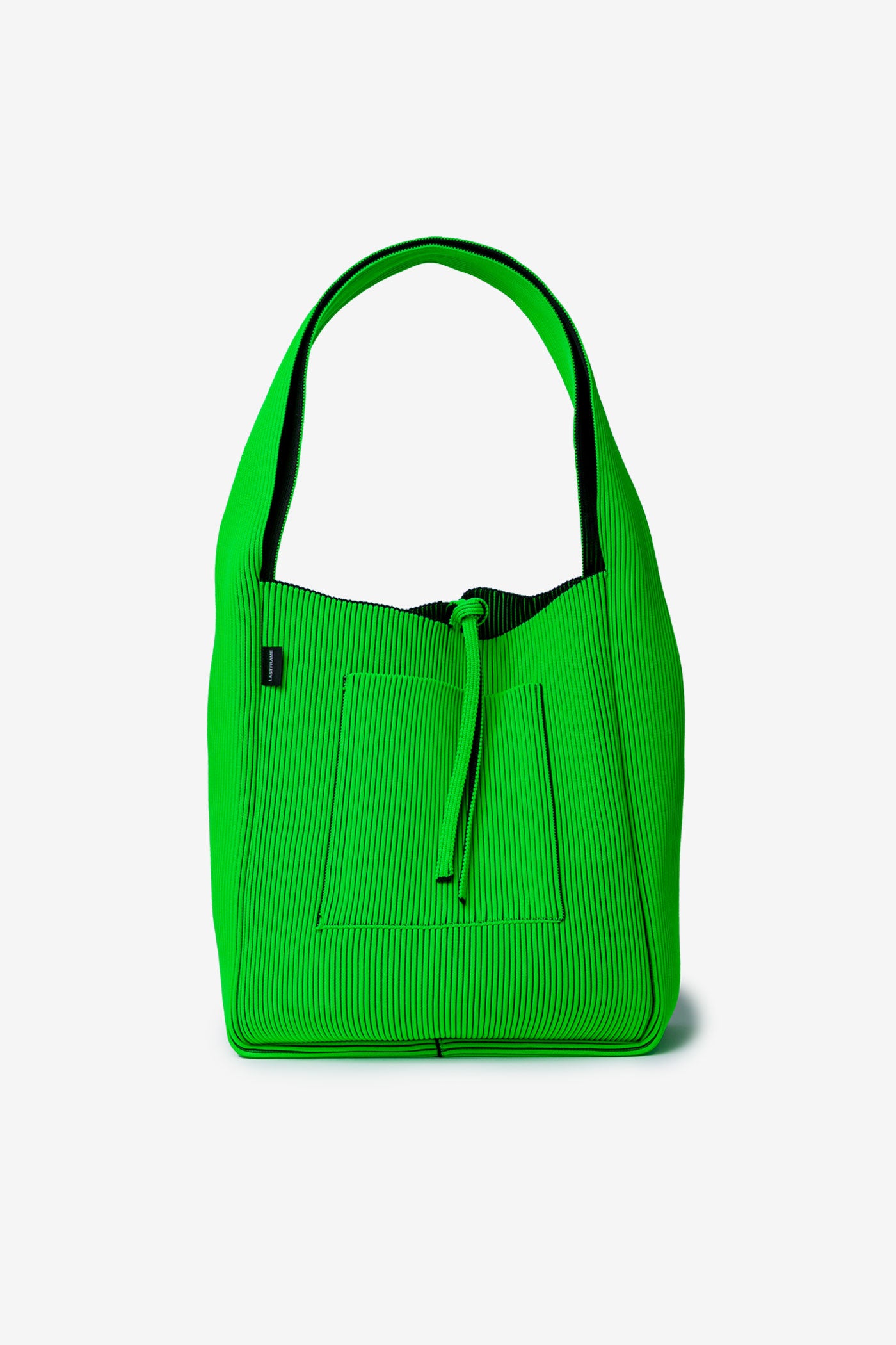 KASANE REVERSIBLE TASUKI TOTE LARGE / BLACK × NEON GREEN