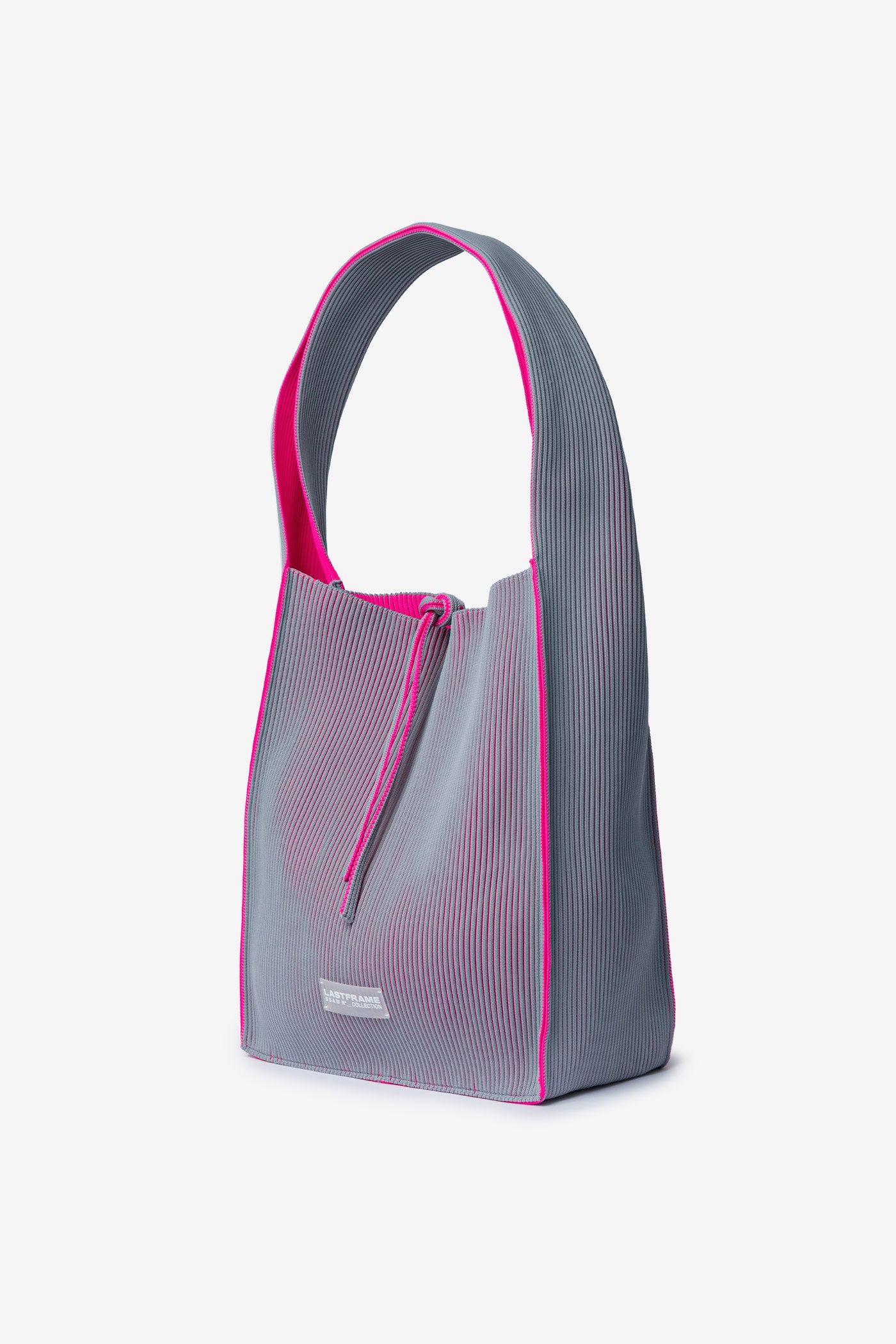 KASANE REVERSIBLE TASUKI TOTE LARGE / GRAY × NEON PINK