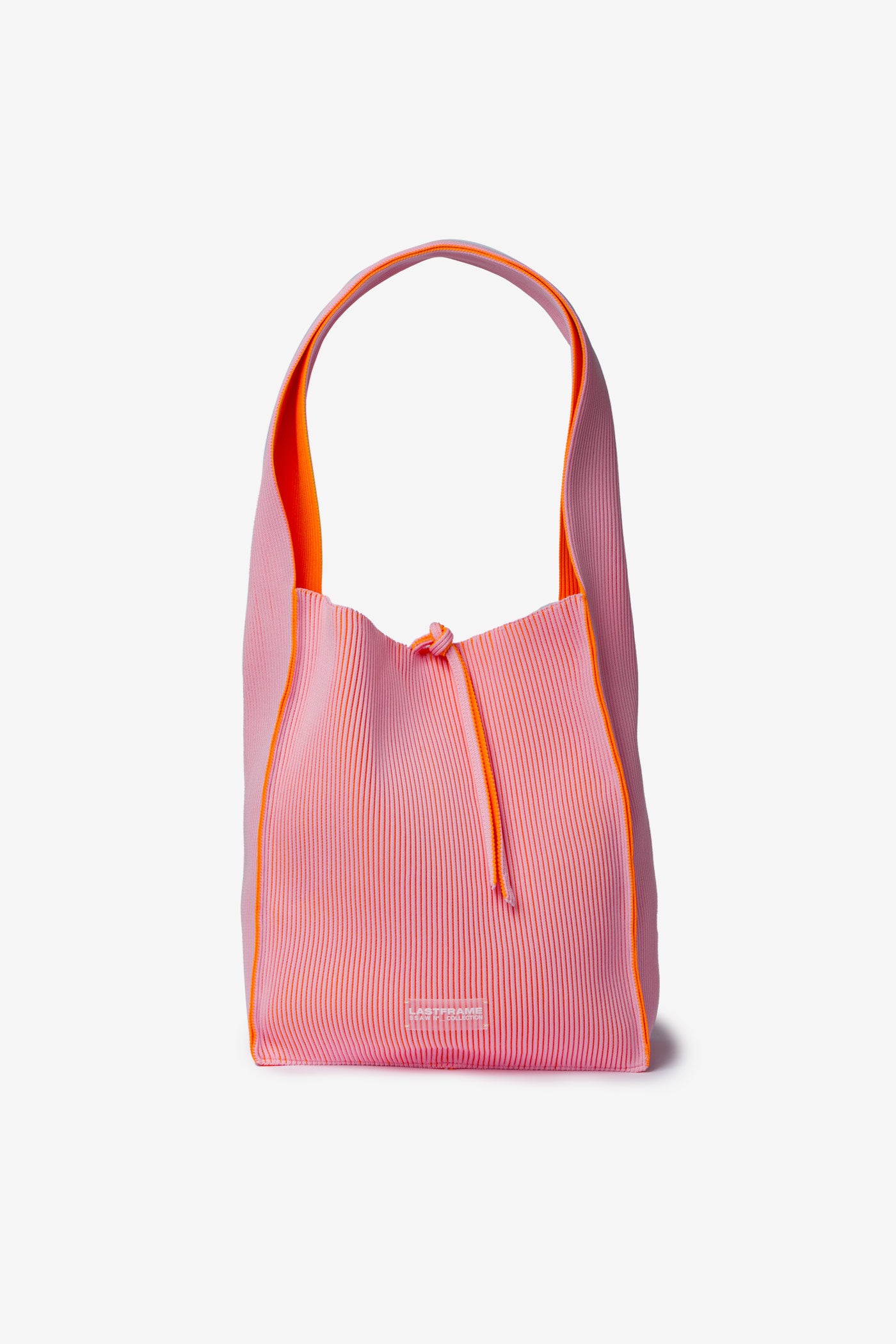 KASANE REVERSIBLE TASUKI TOTE LARGE / LIGHT PINK × NEON ORANGE