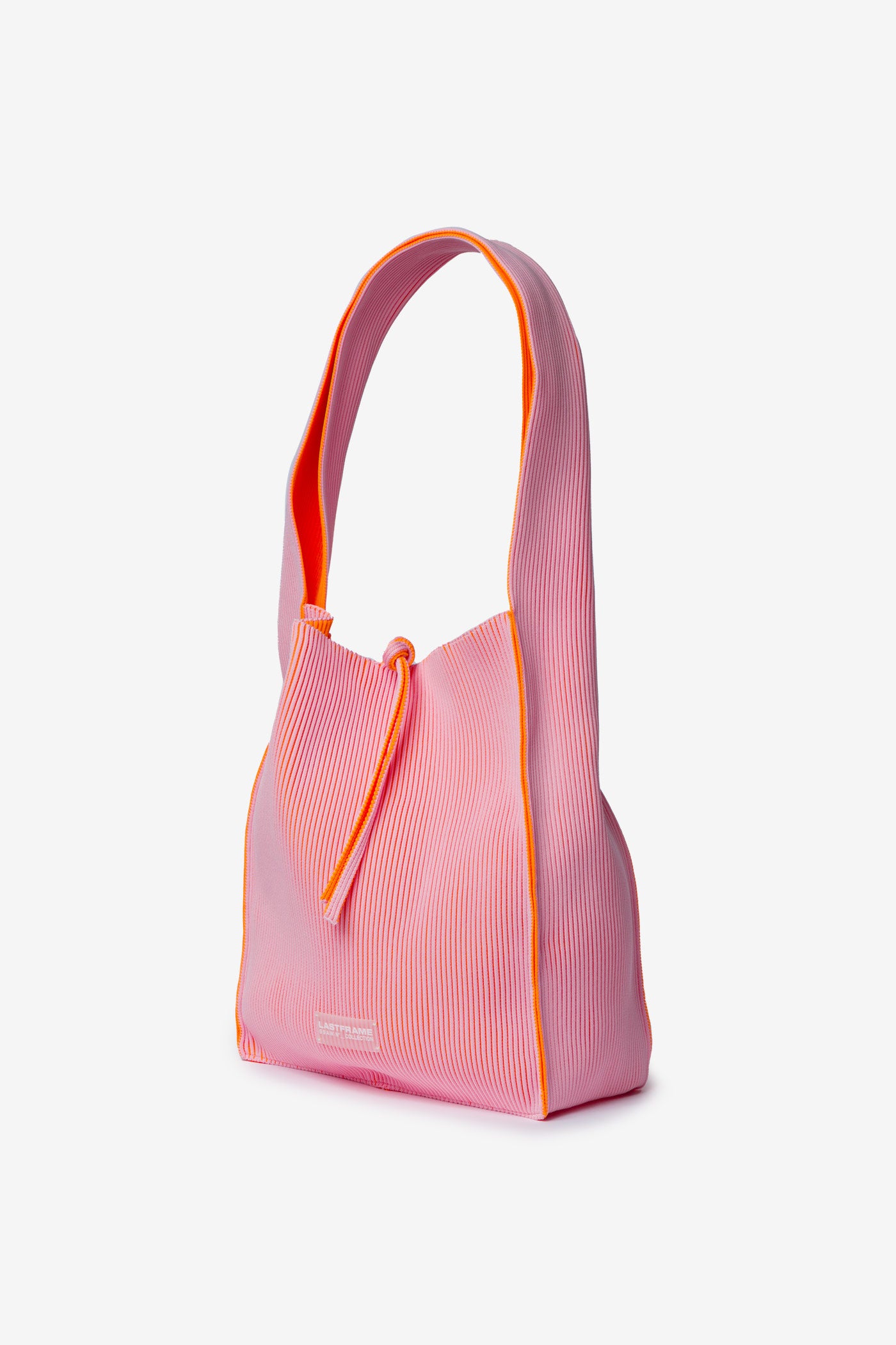 KASANE REVERSIBLE TASUKI TOTE LARGE / LIGHT PINK × NEON ORANGE