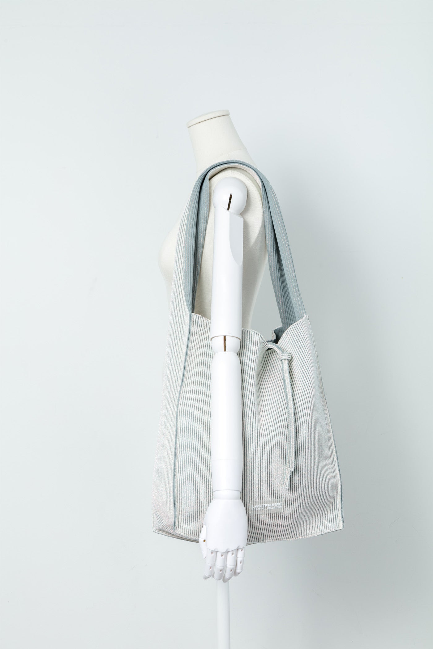 KYOTO METALLIC REVERSIBLE TASUKI TOTE LARGE / HOLOGRAM × GRAY