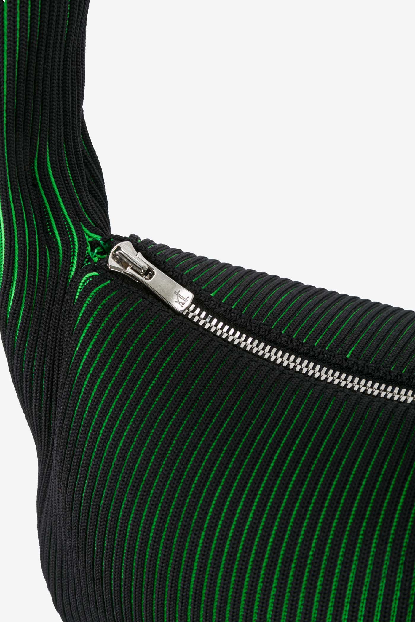 KASANE KUSHU KUSHU BAG / BLACK × NEON GREEN