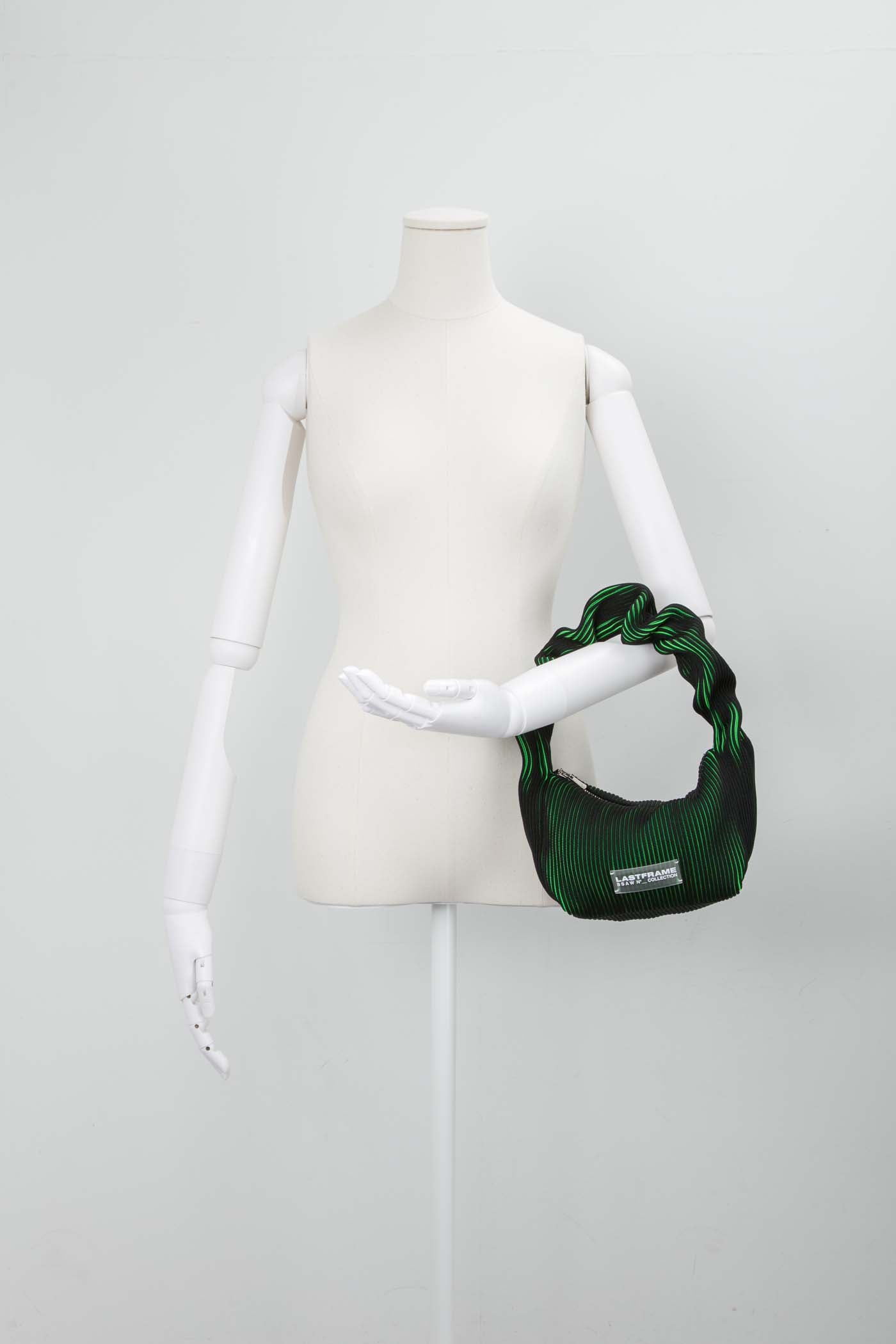 KASANE KUSHU KUSHU BAG / BLACK × NEON GREEN