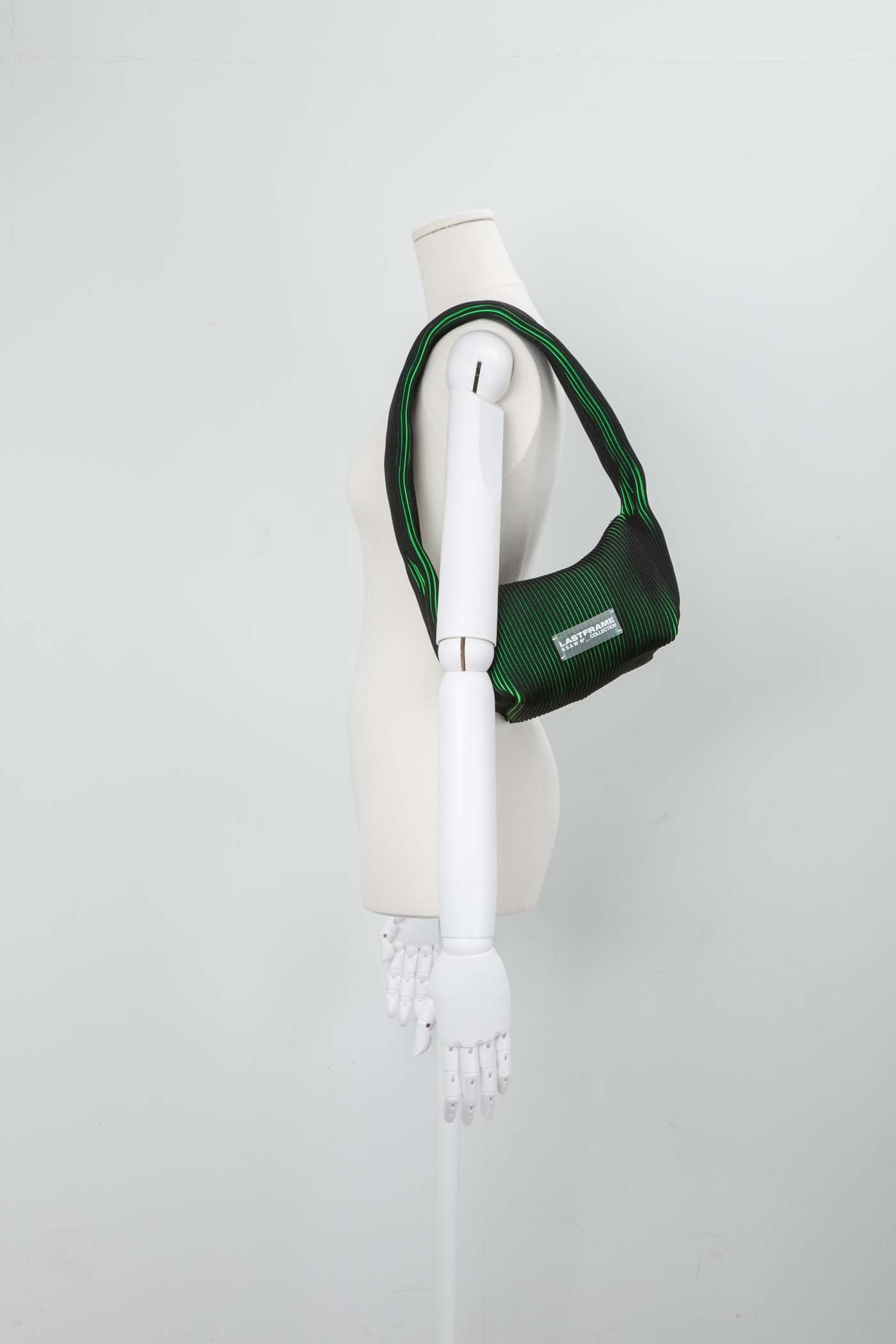 KASANE KUSHU KUSHU BAG / BLACK × NEON GREEN