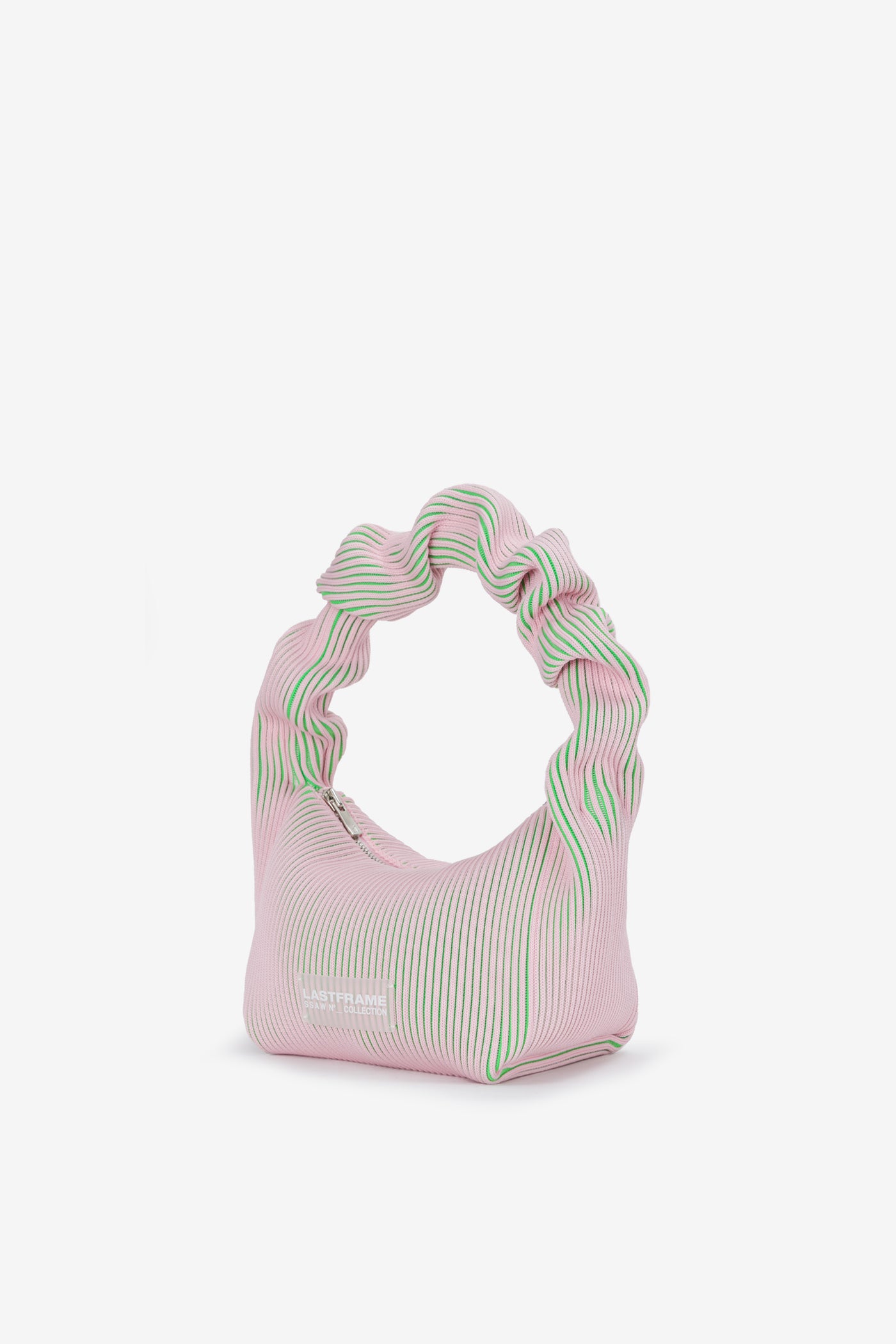 KASANE KUSHU KUSHU BAG / LIGHT PINK × NEON GREEN