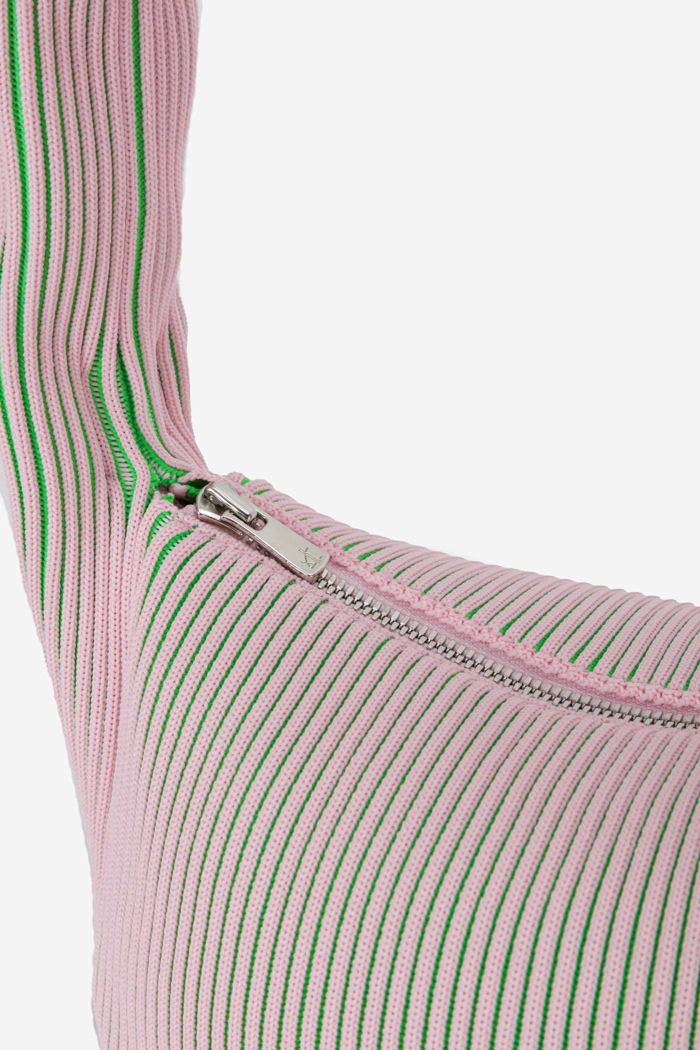 KASANE KUSHU KUSHU BAG / LIGHT PINK × NEON GREEN