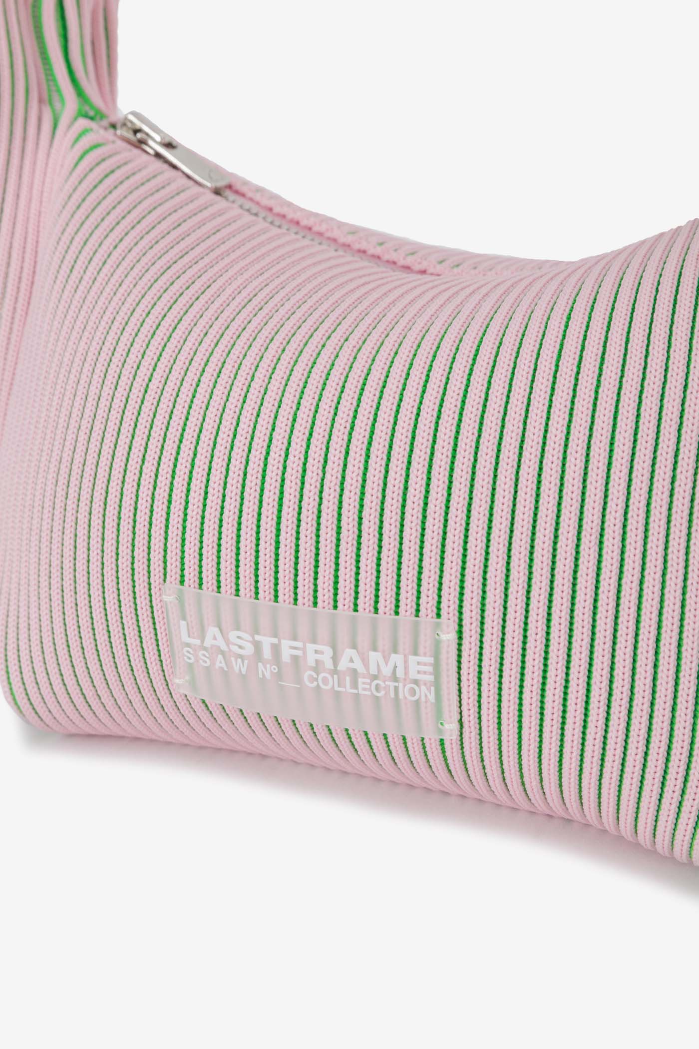 KASANE KUSHU KUSHU BAG / LIGHT PINK × NEON GREEN