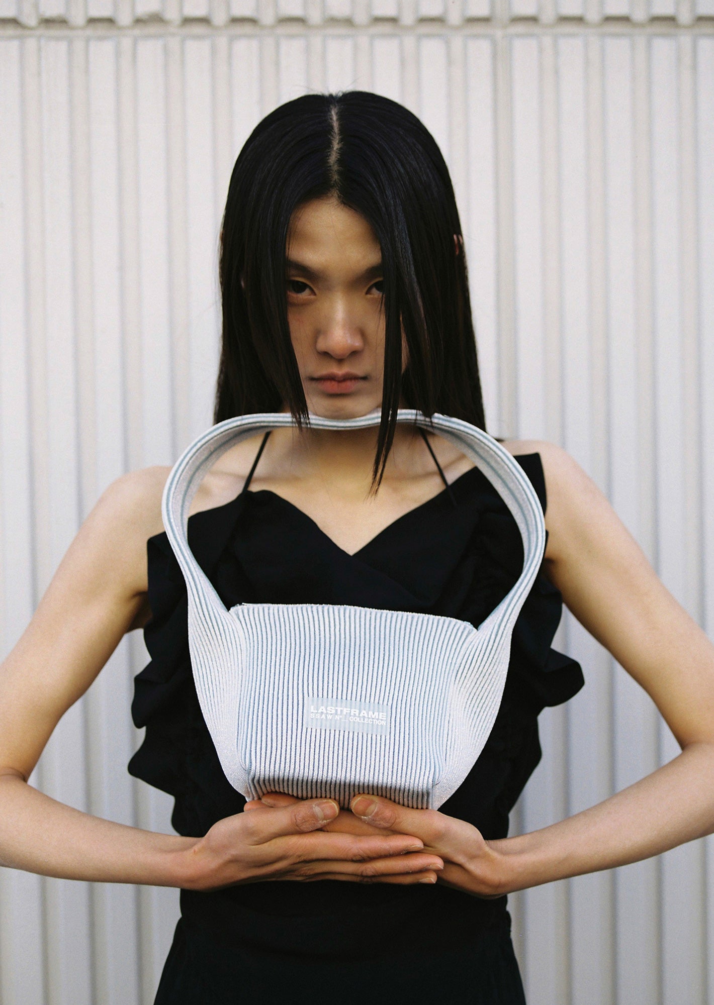 KYOTO METALLIC HANAKAGO BAG / HOLOGRAM × GRAY