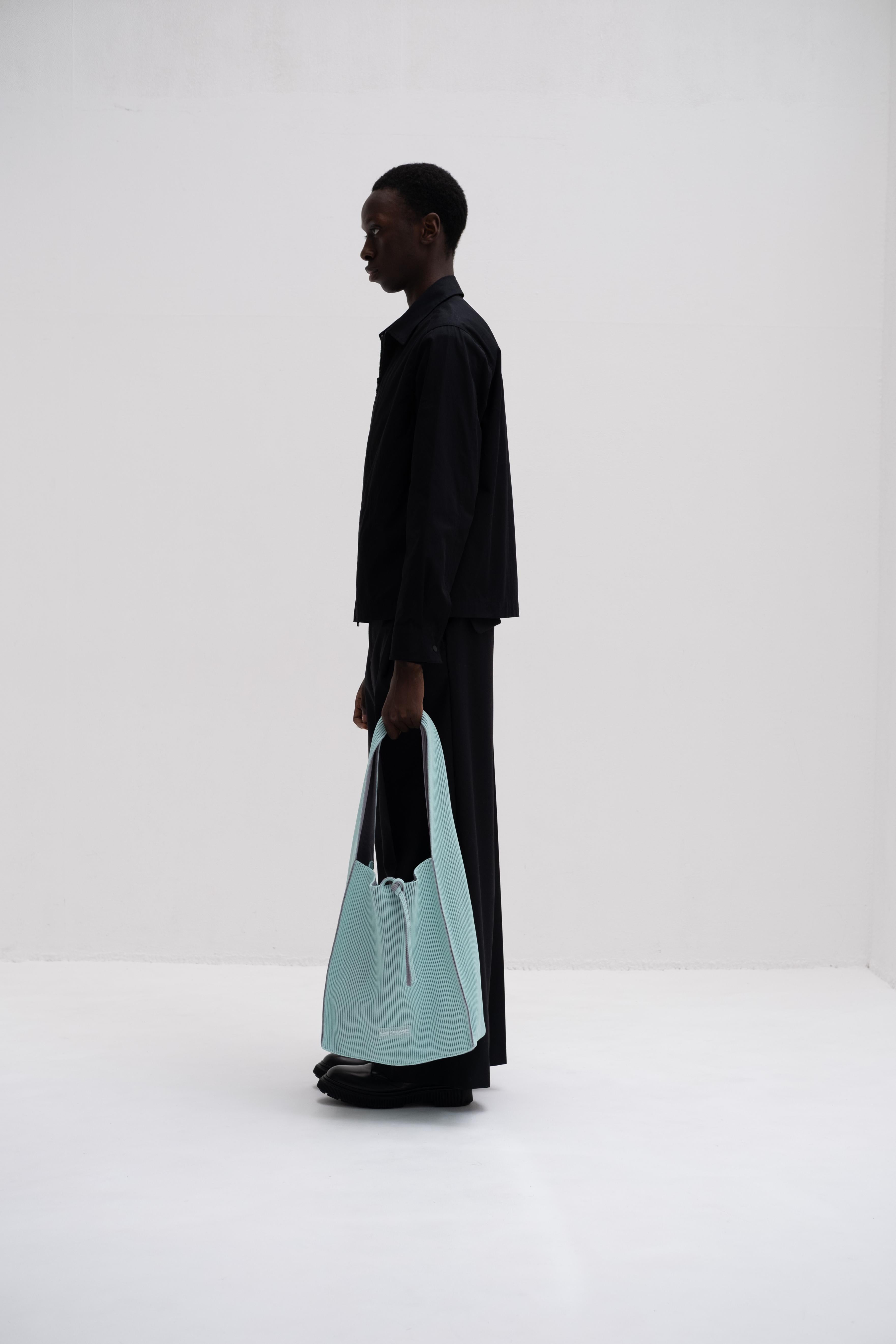 KASANE REVERSIBLE TASUKI TOTE LARGE / MINT GREEN × GRAY