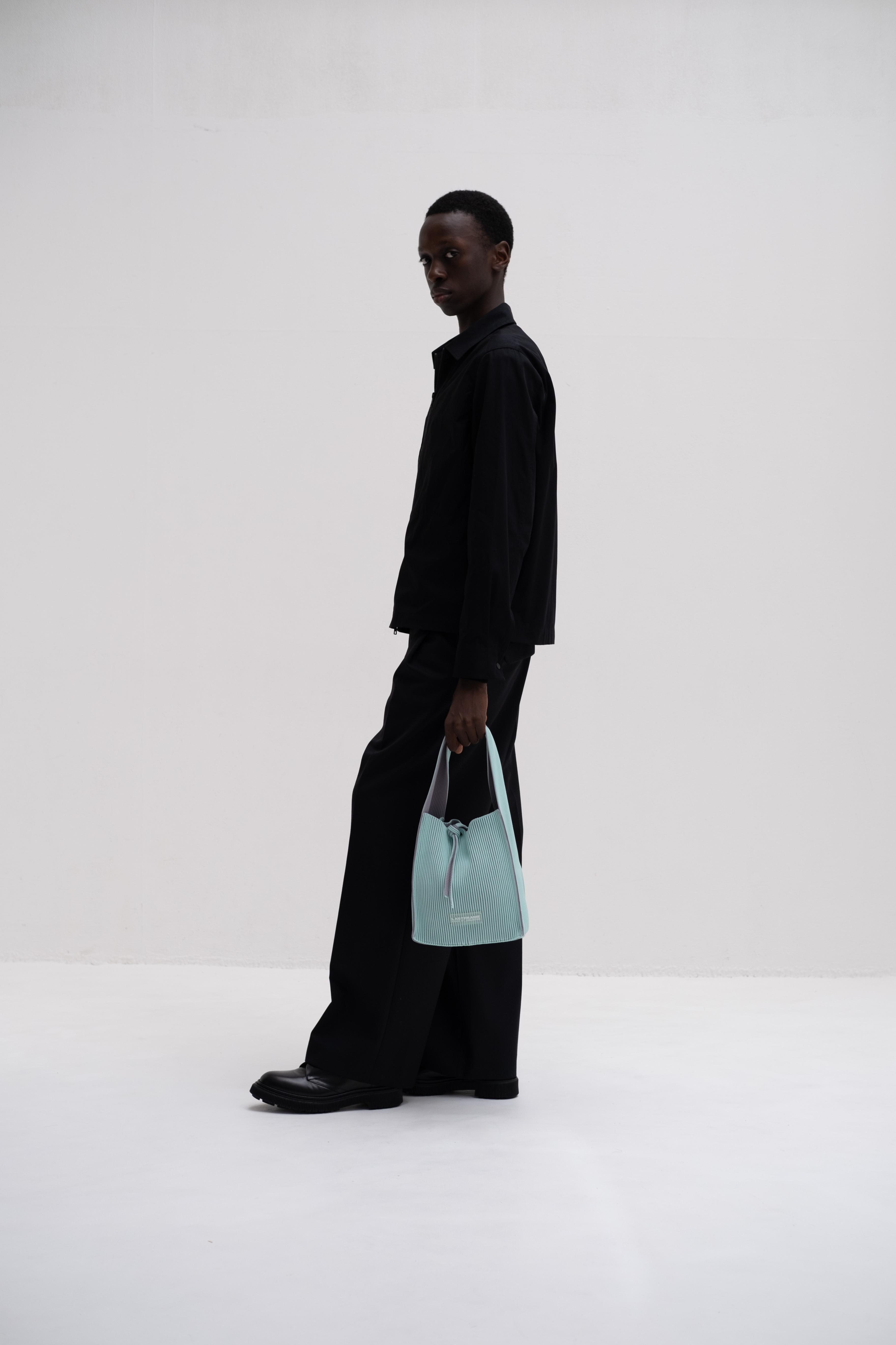 KASANE REVERSIBLE TASUKI TOTE SMALL / MINT GREEN × GRAY