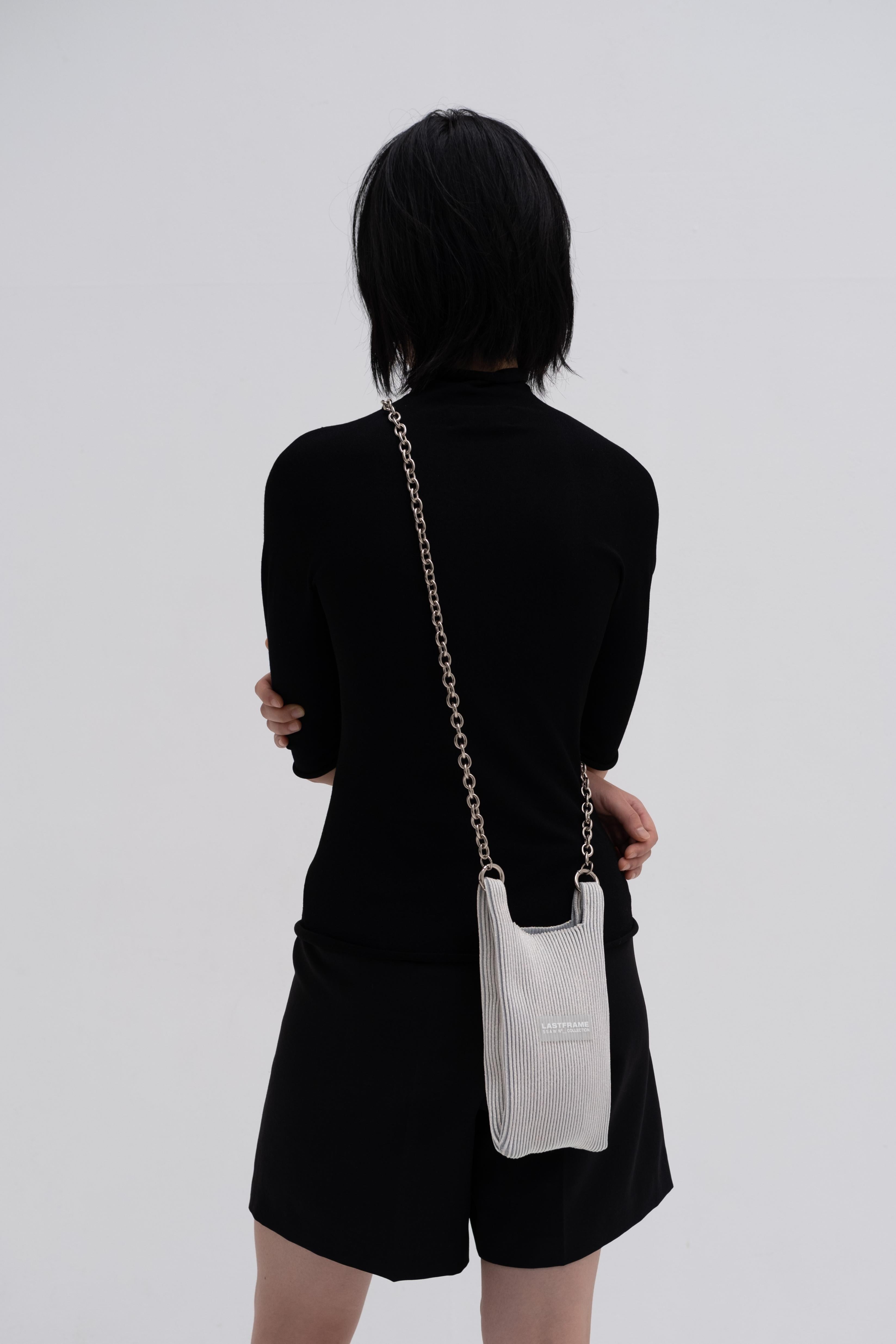 KYOTO METALLIC MARKET BAG MINI / HOLOGRAM × GRAY