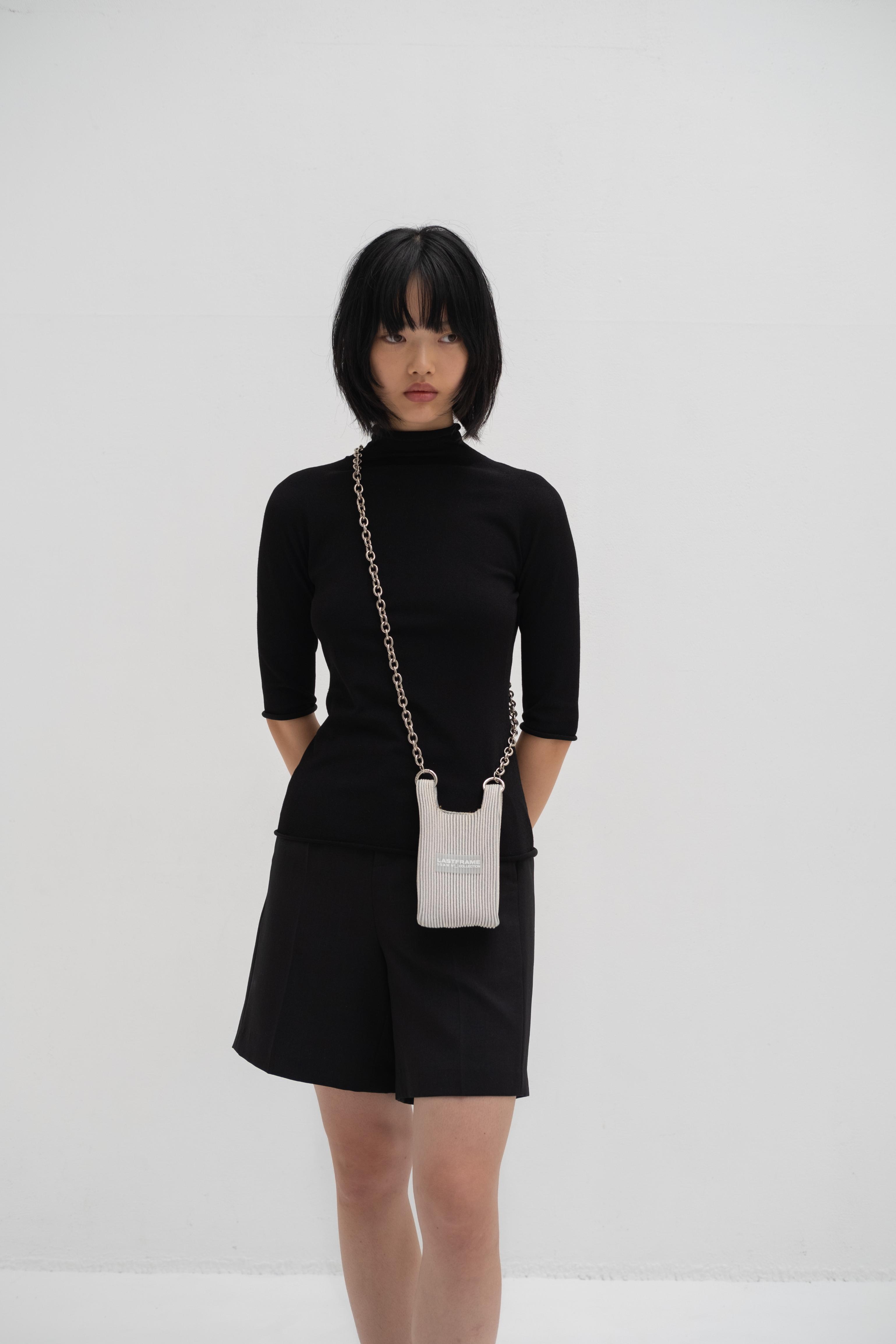 KYOTO METALLIC MARKET BAG MICRO / HOLOGRAM × GRAY