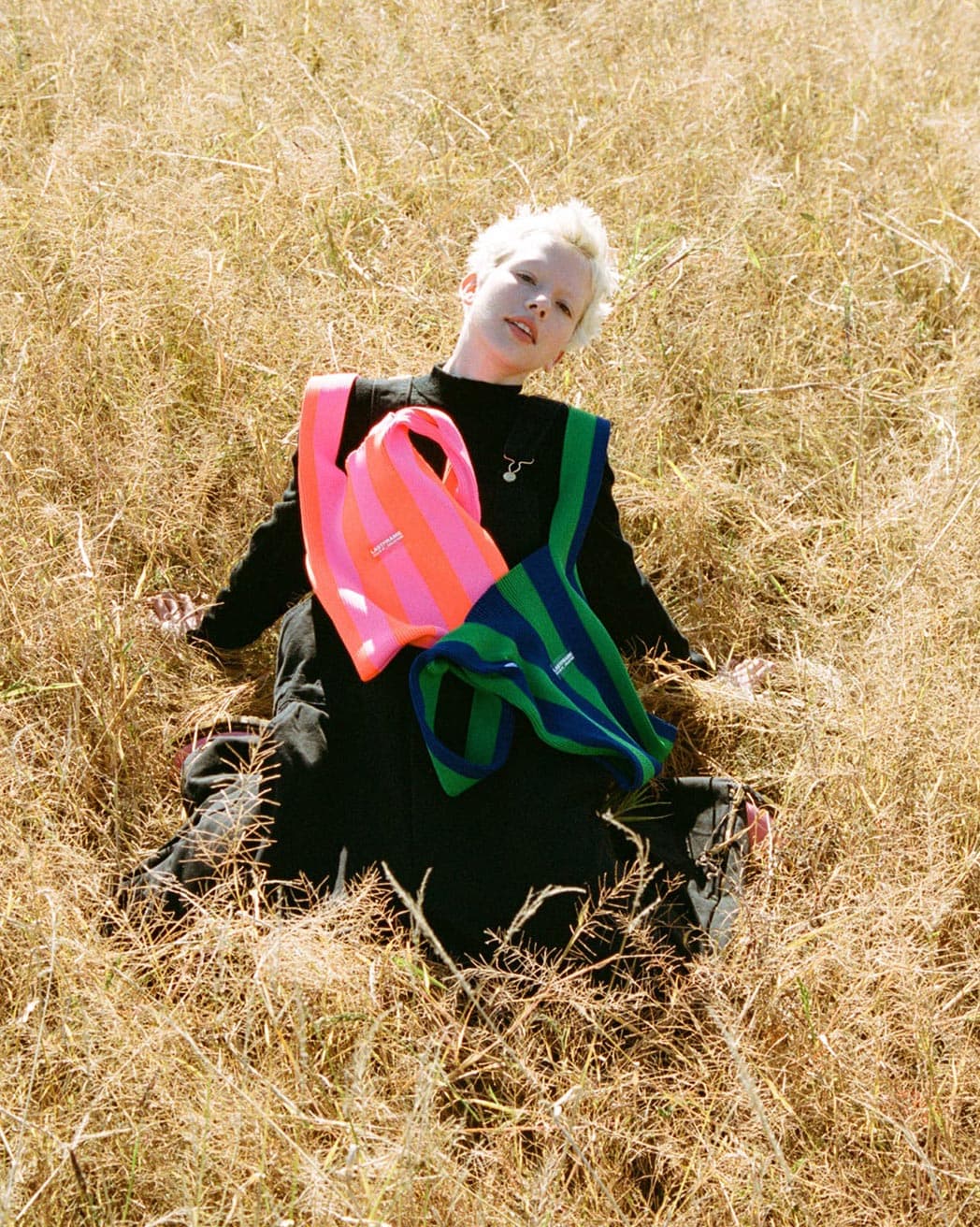 ICHIMATSU MARKET BAG SMALL / NEON PINK × GREEN – LASTFRAME